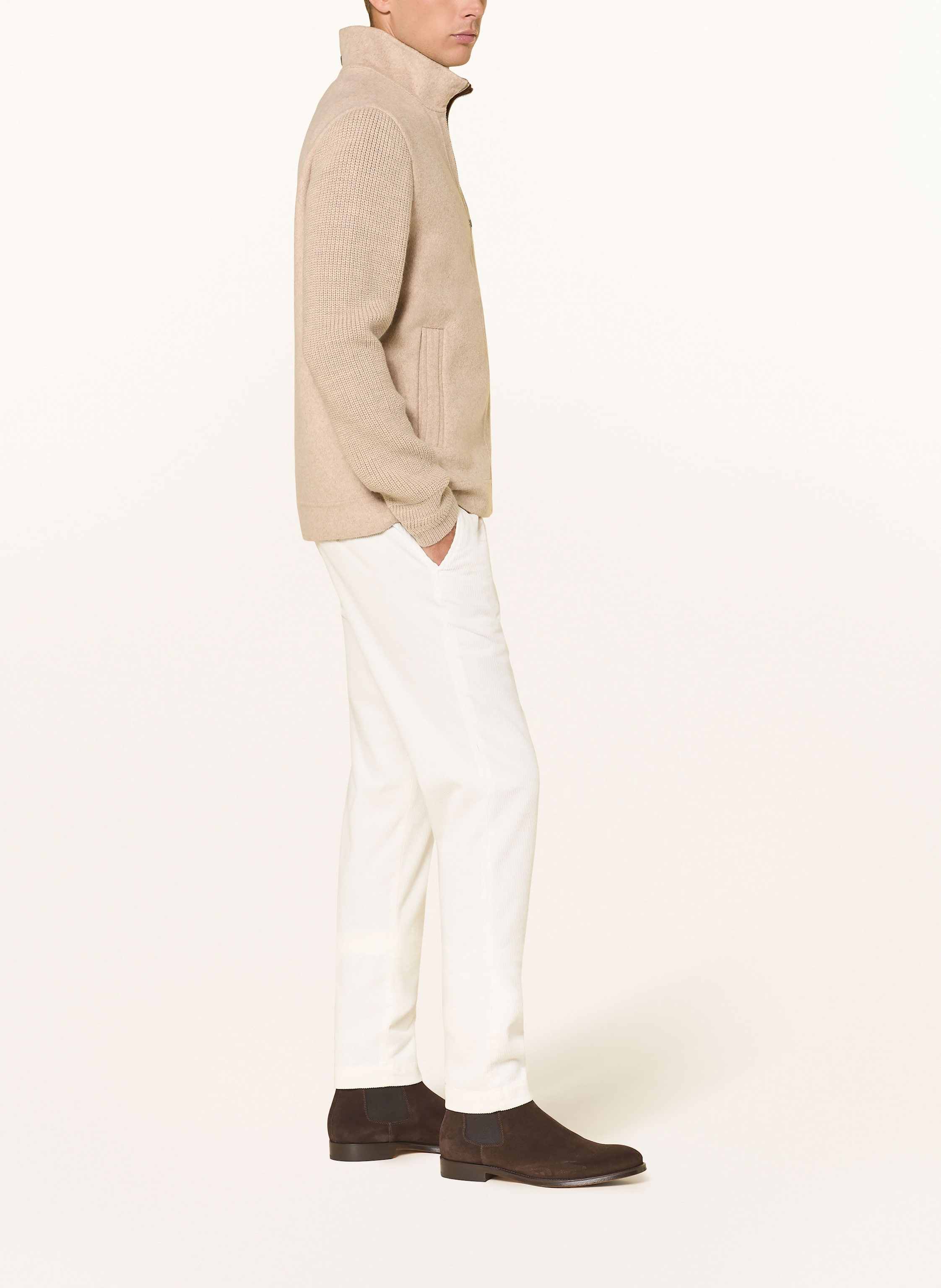 Thumbnail - Alberto Cordhose Jump Im Jogging-Stil Slim Fit weiss