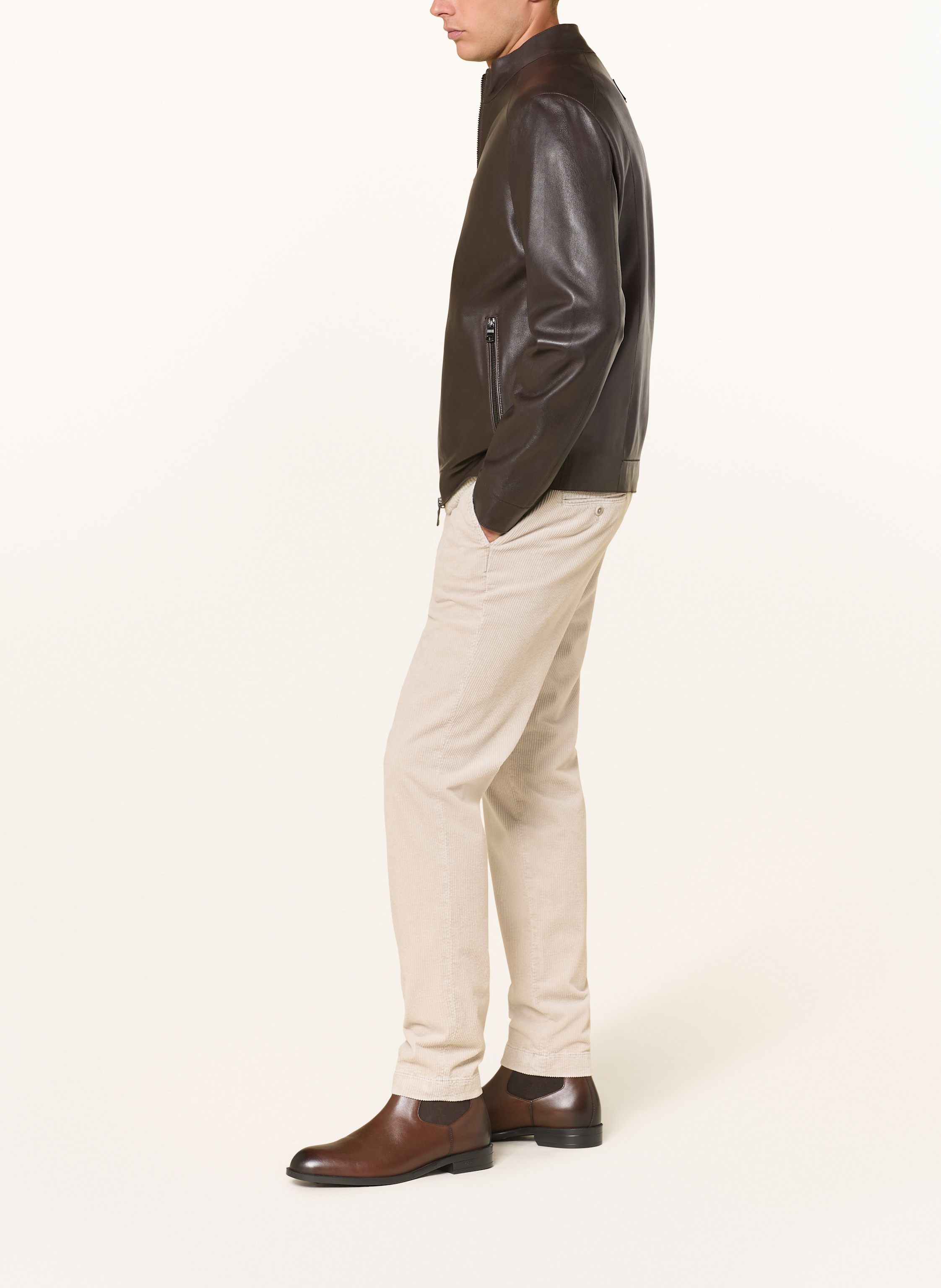 Thumbnail - Alberto Cordhose Jump Im Jogging-Stil Slim Fit beige