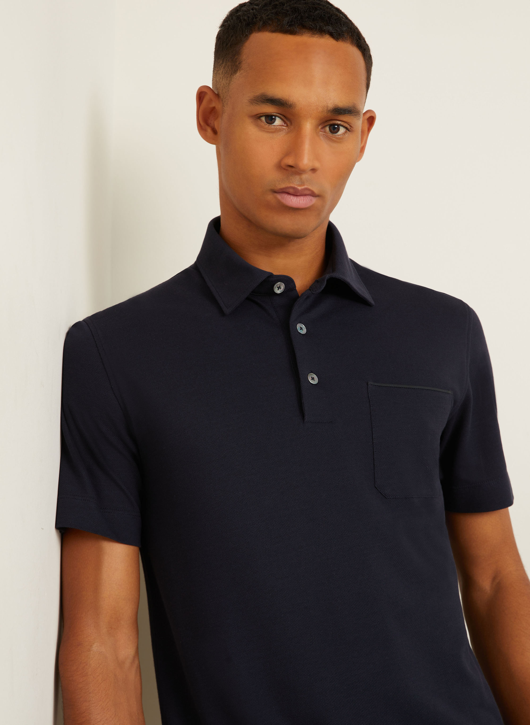 Thumbnail - Zegna Pique-Poloshirt blau