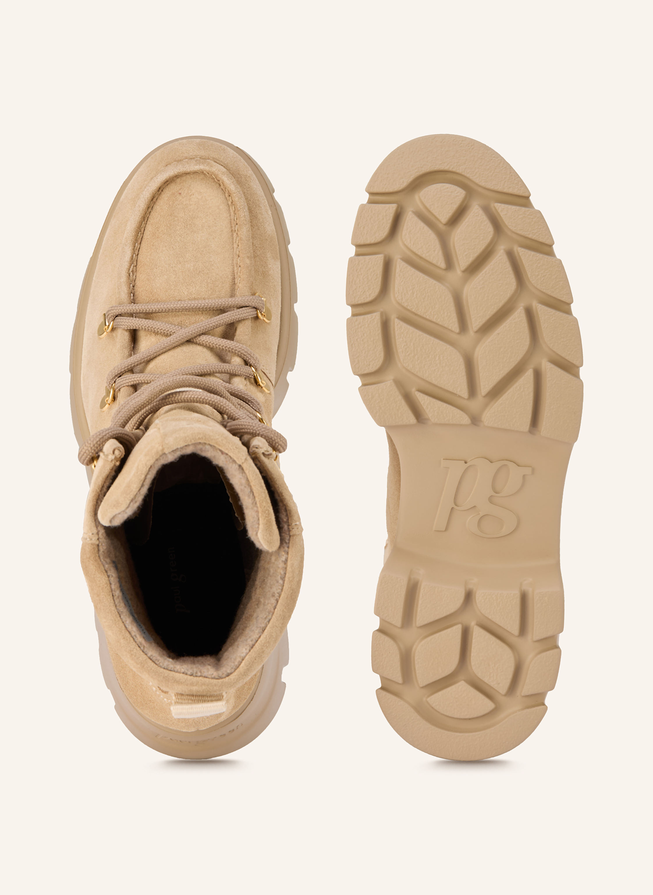 Thumbnail - Paul Green Schnürstiefel beige