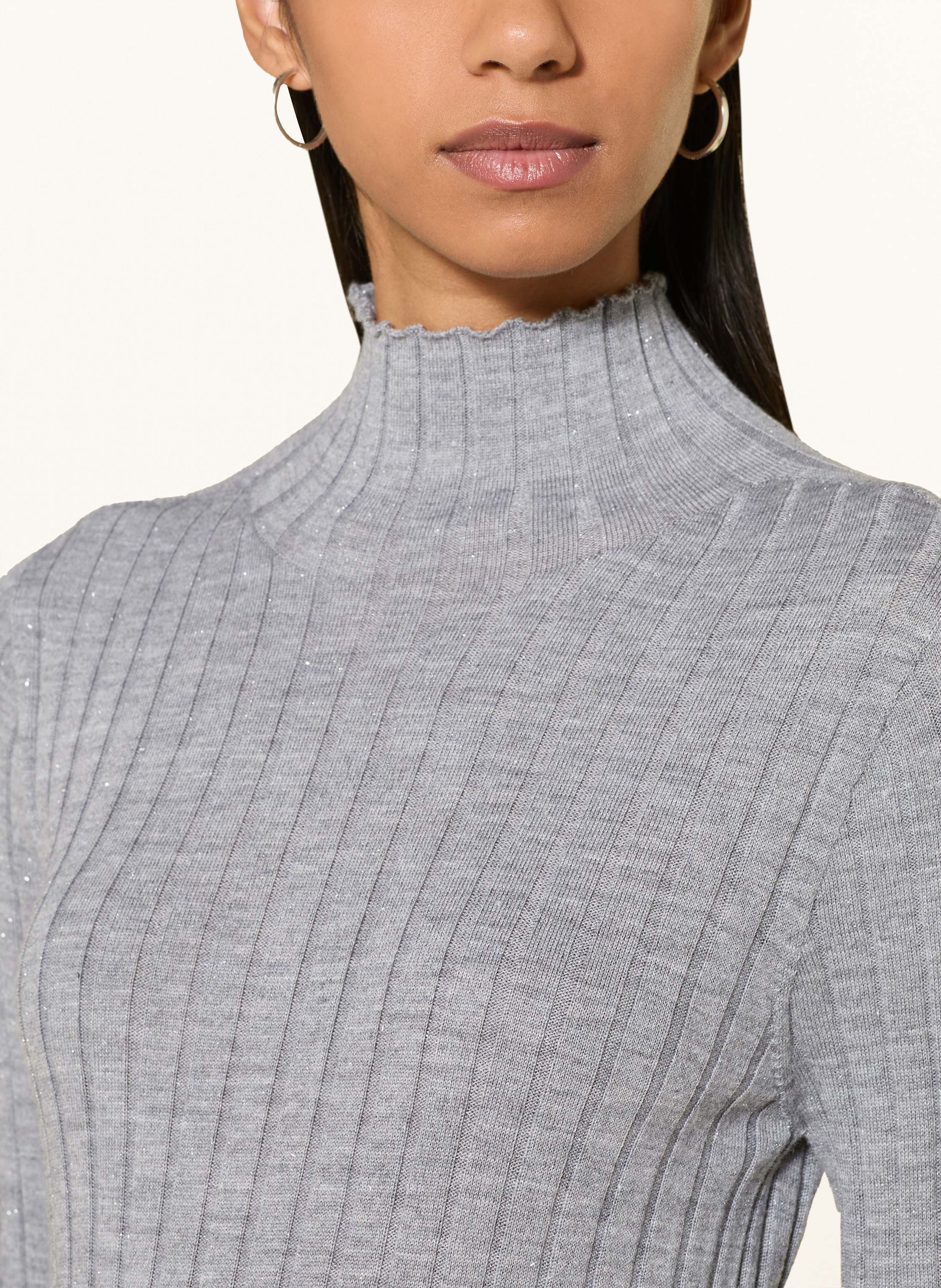 Thumbnail - Peserico Pullover Mit Glitzergarn grau