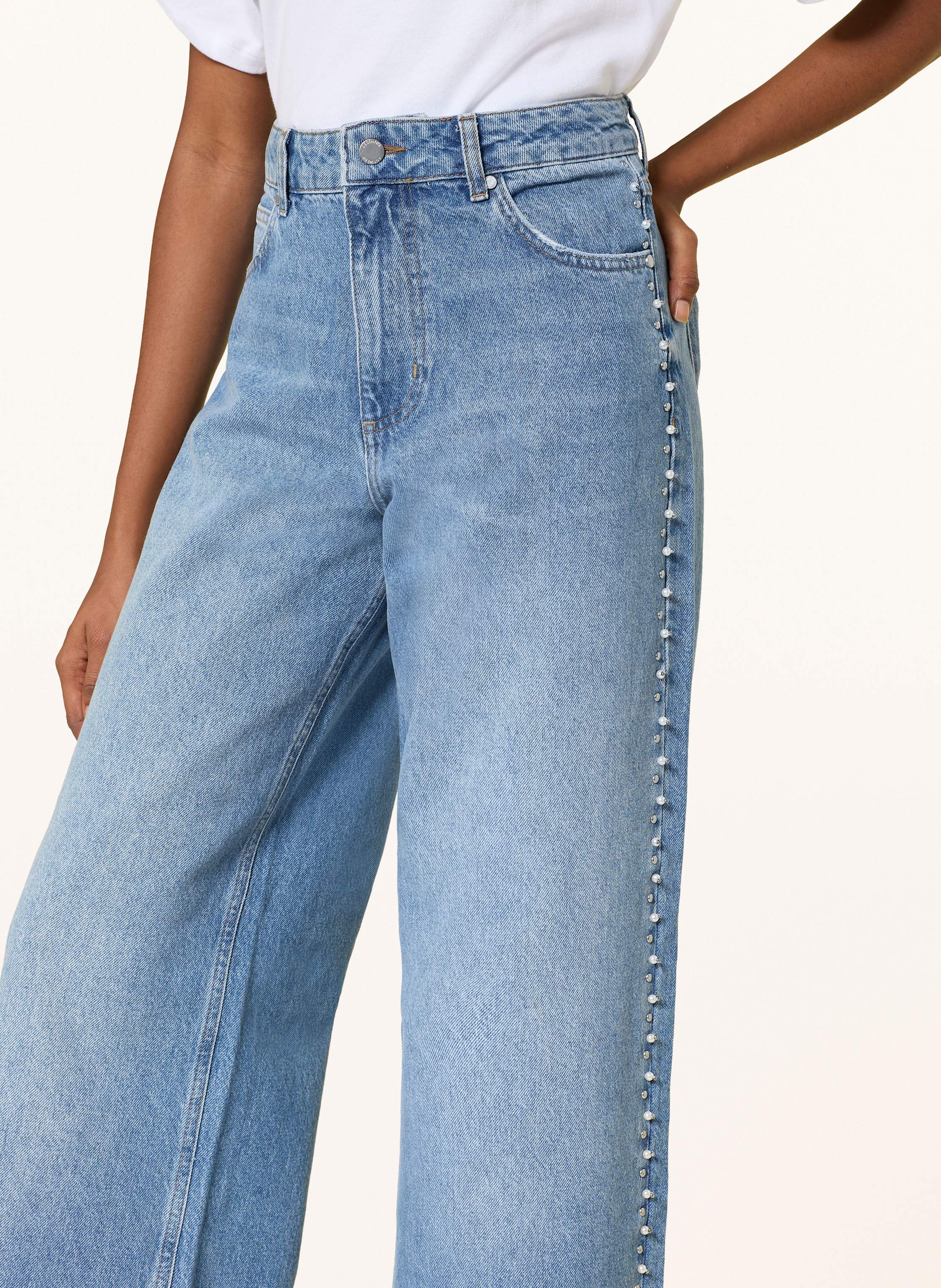 Thumbnail - Essentiel Antwerp Straight Jeans Interesting Mit Nieten blau