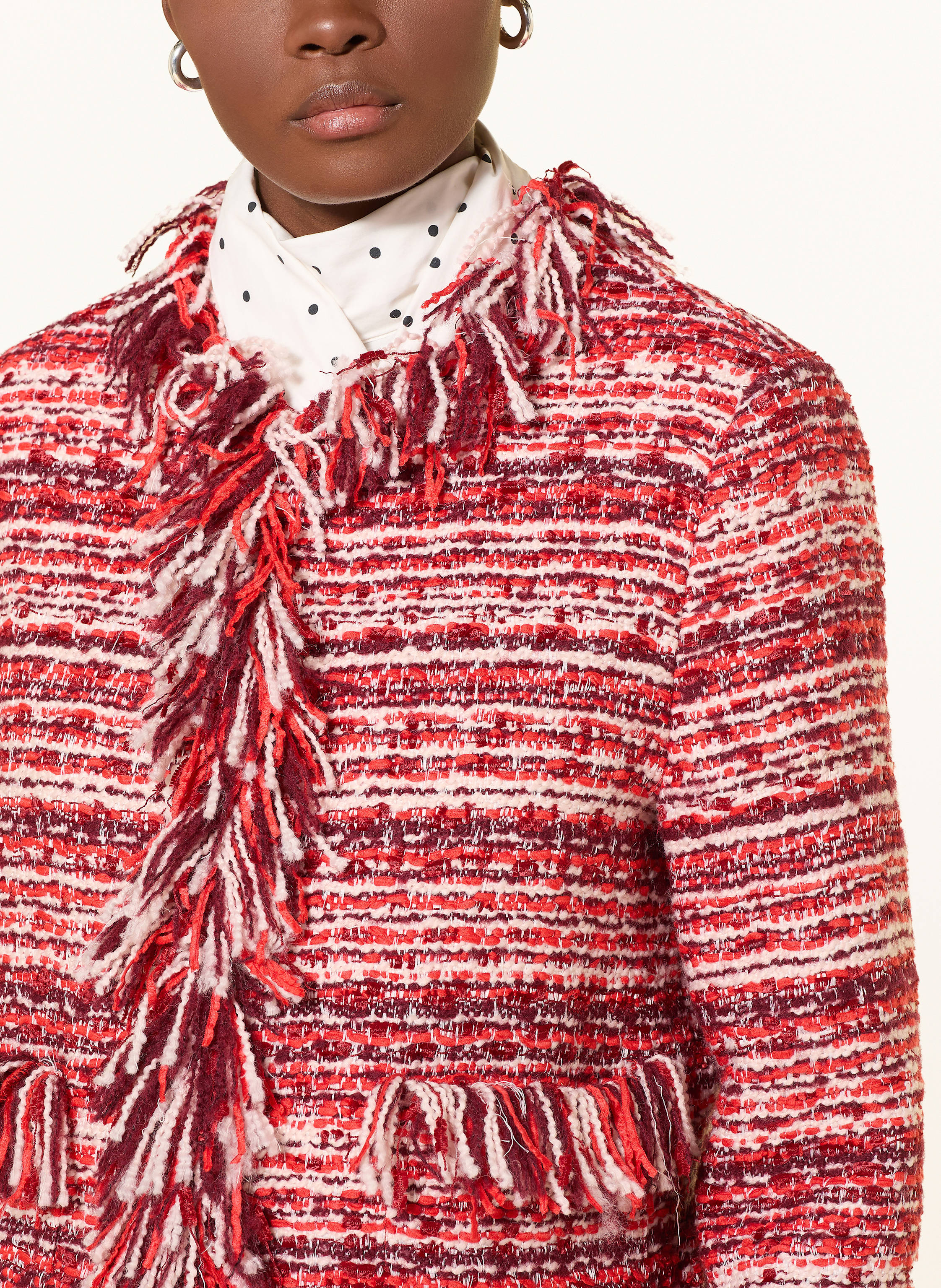 Thumbnail - Essentiel Antwerp Bouclé-Jacke Iskra rot