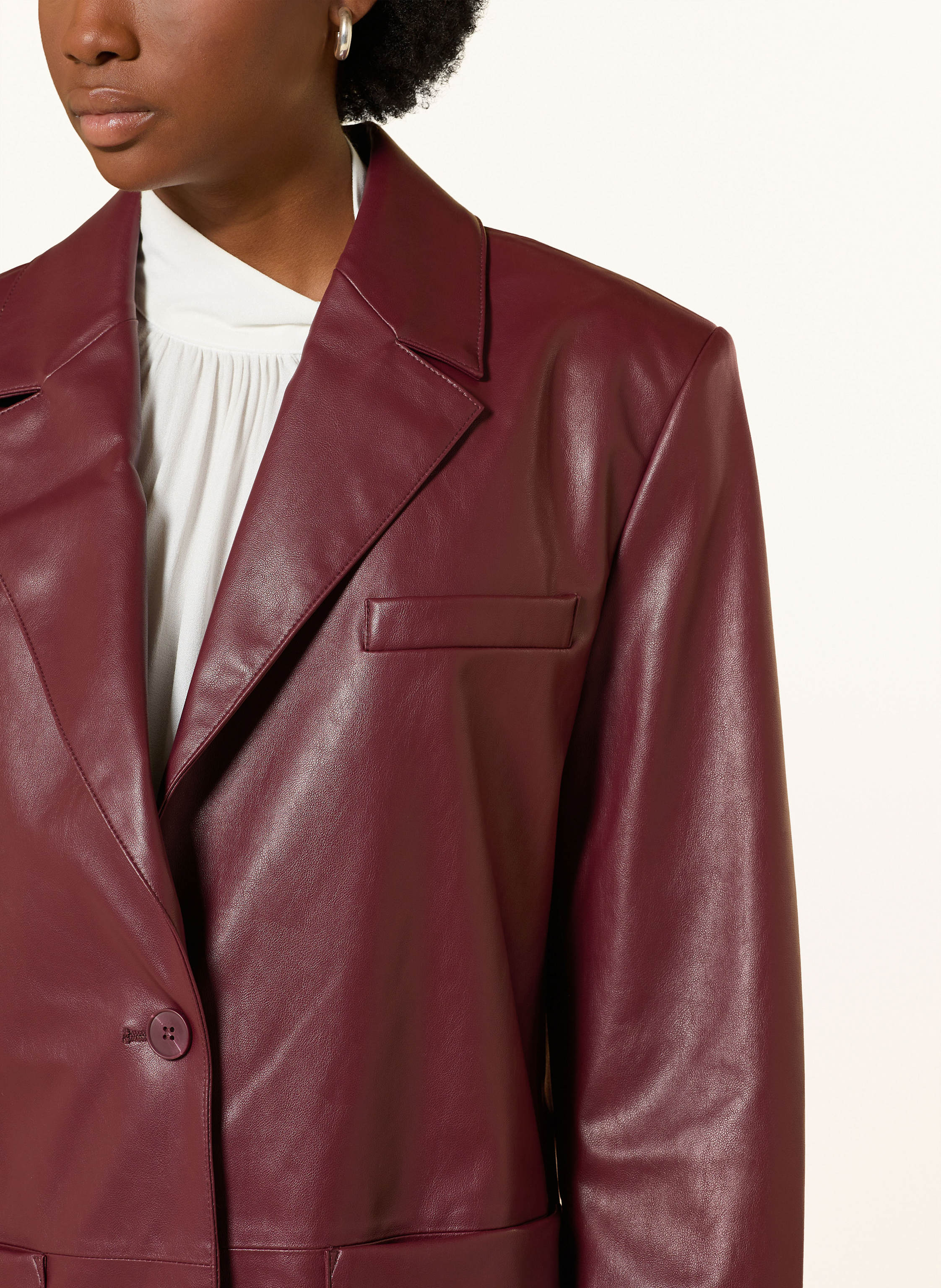 Thumbnail - Essentiel Antwerp Jacke Idrey In Lederoptik rot