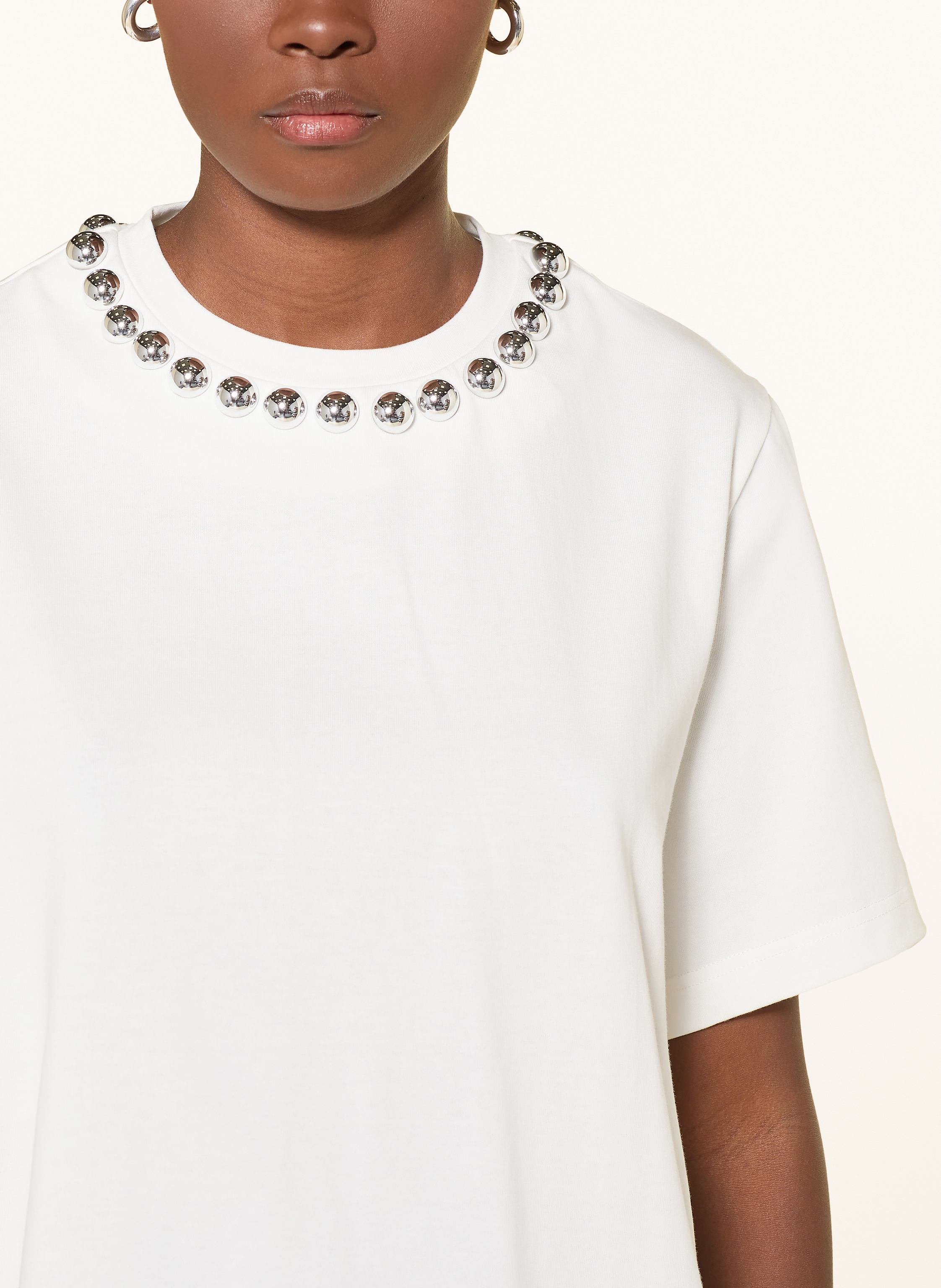 Thumbnail - Essentiel Antwerp T-Shirt Intenso Mit Nieten weiss