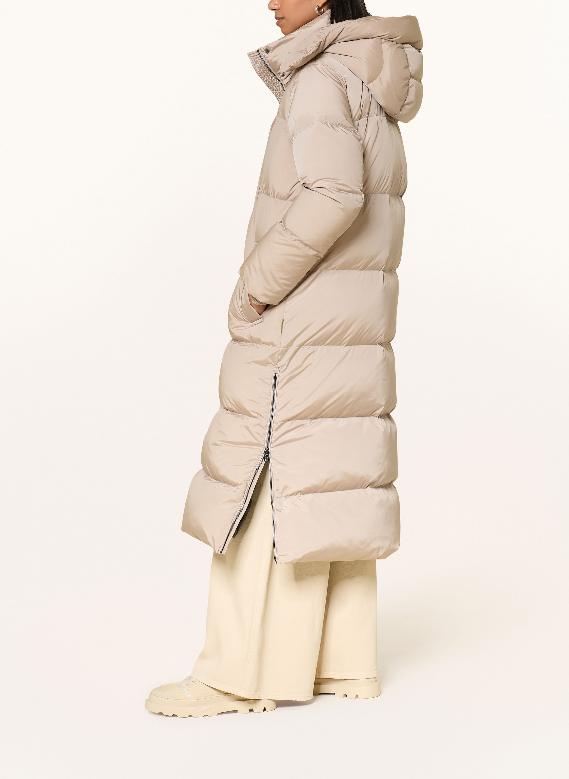 Thumbnail - Woolrich Daunenmantel Kelly beige
