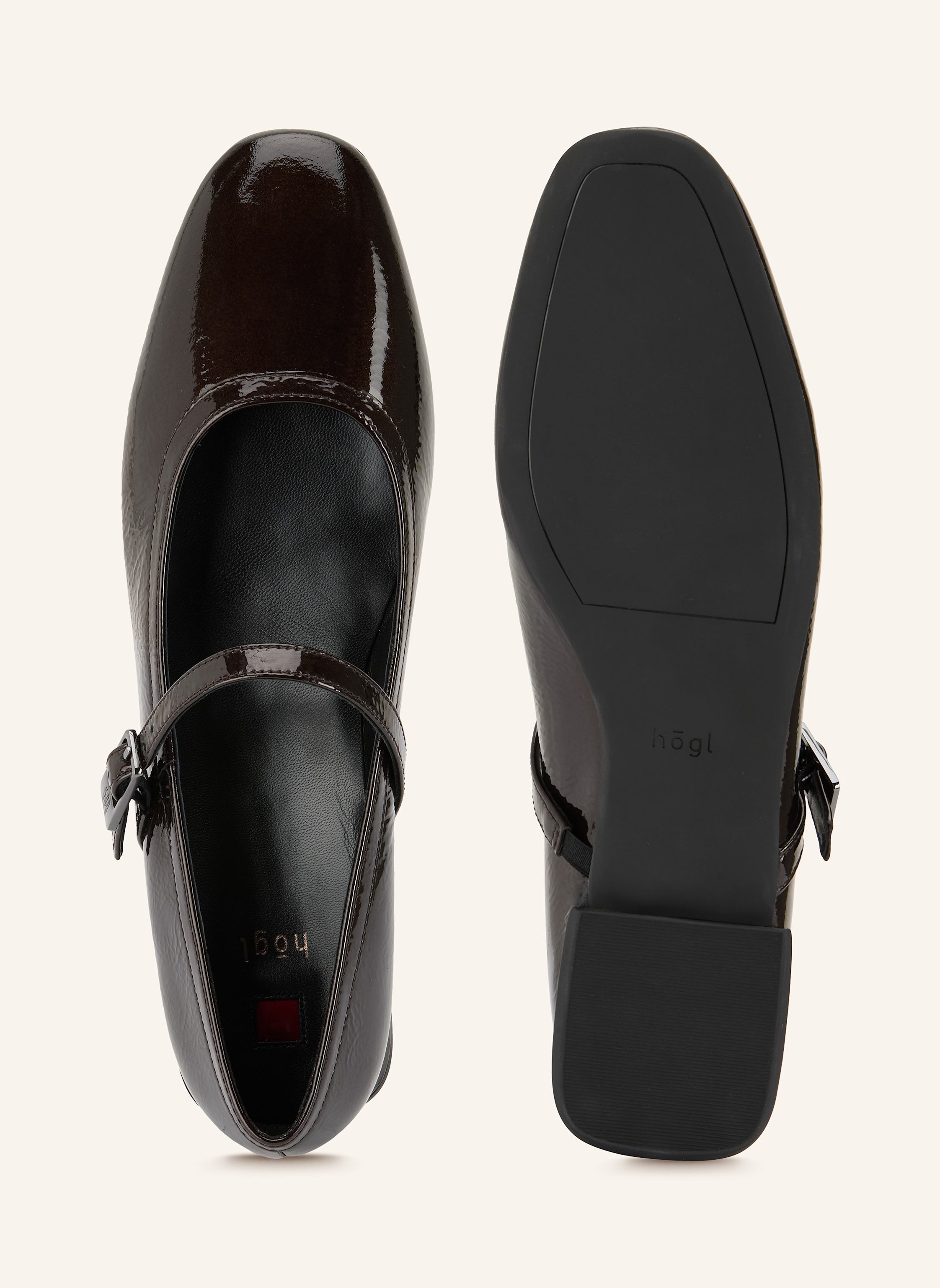 Thumbnail - Högl Mary-Jane-Ballerinas braun