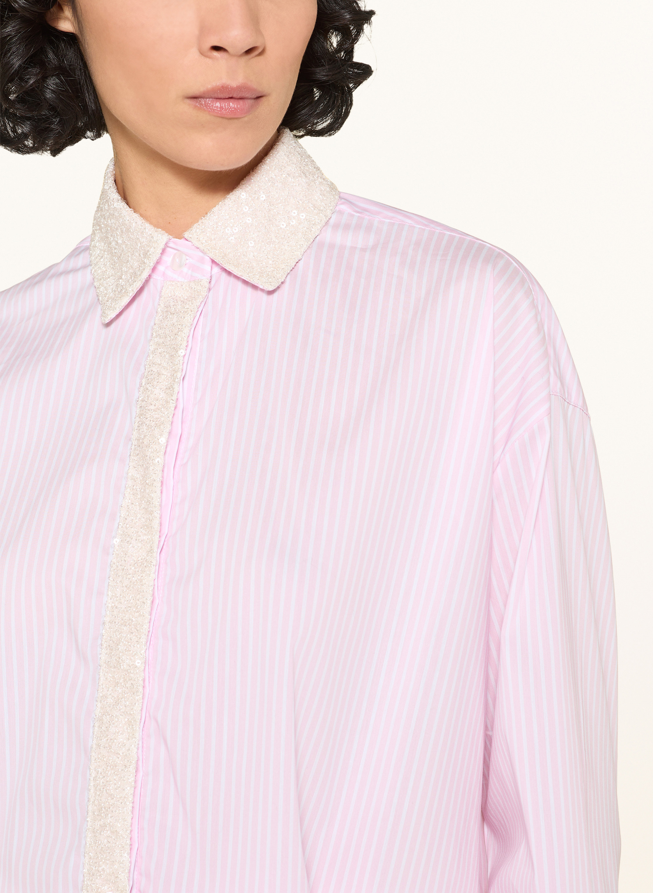 Thumbnail - Lilienfels Hemdbluse Mit Pailletten rosa