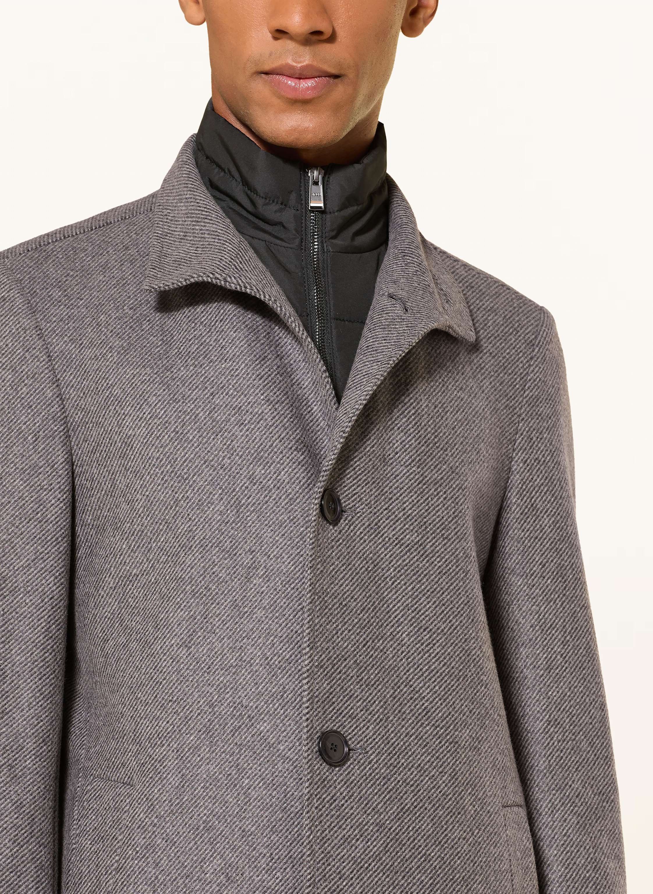 Thumbnail - Boss Wollmantel Hyde grau