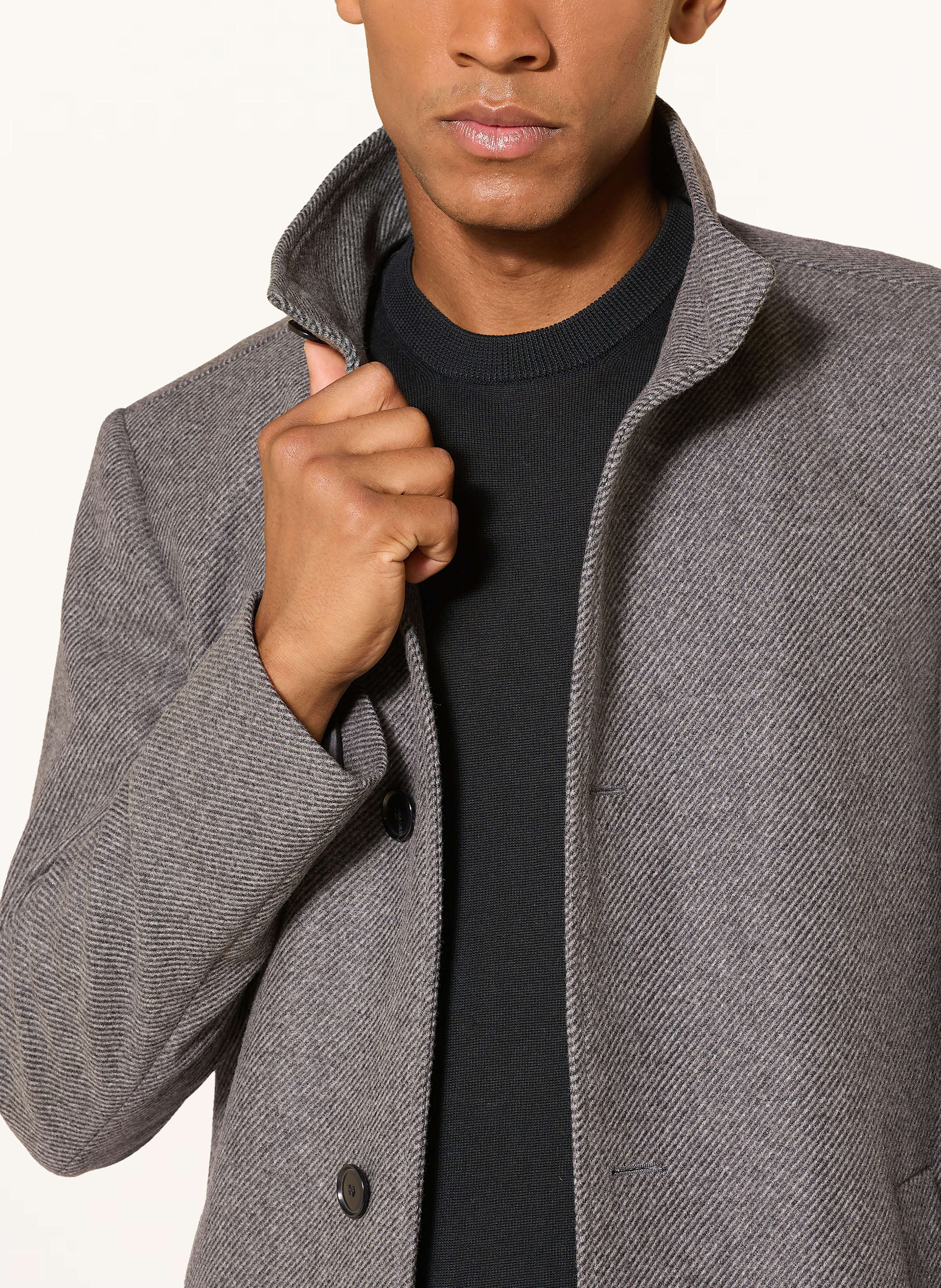 Thumbnail - Boss Wollmantel Hyde grau