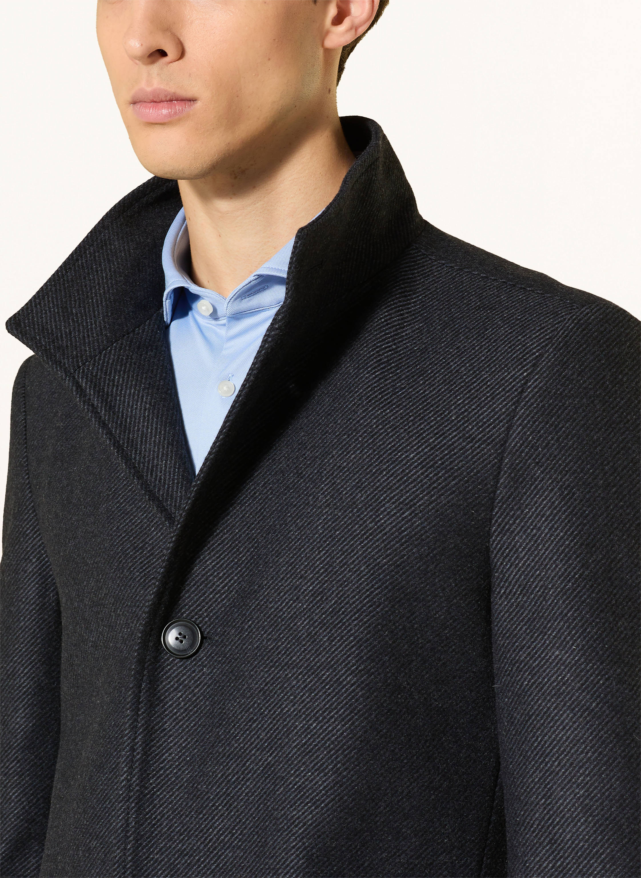 Thumbnail - Boss Wollmantel Hyde blau