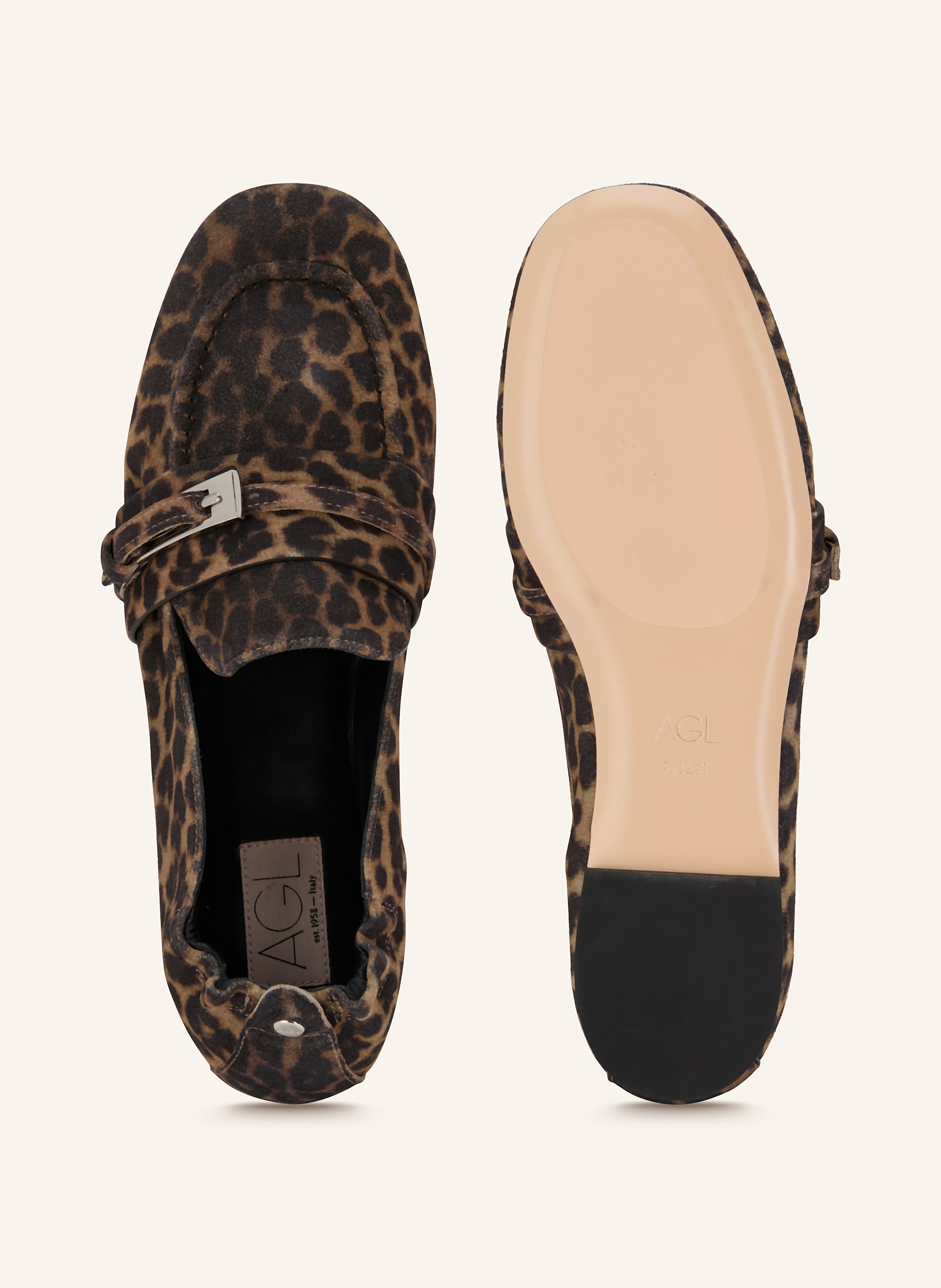 Thumbnail - Agl Loafer Marienne Buckle braun