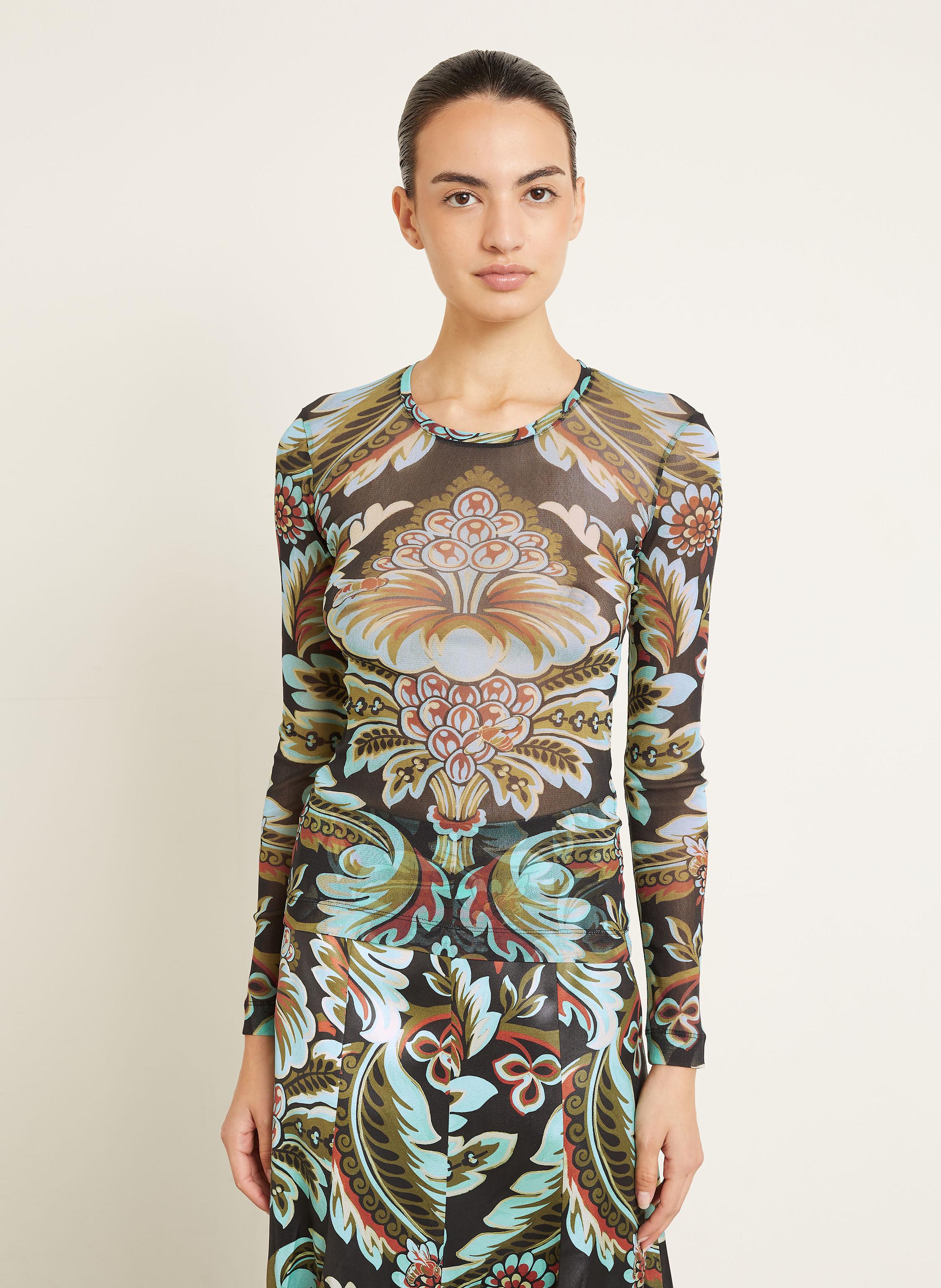 Thumbnail - Etro Longsleeve Aus Mesh blau