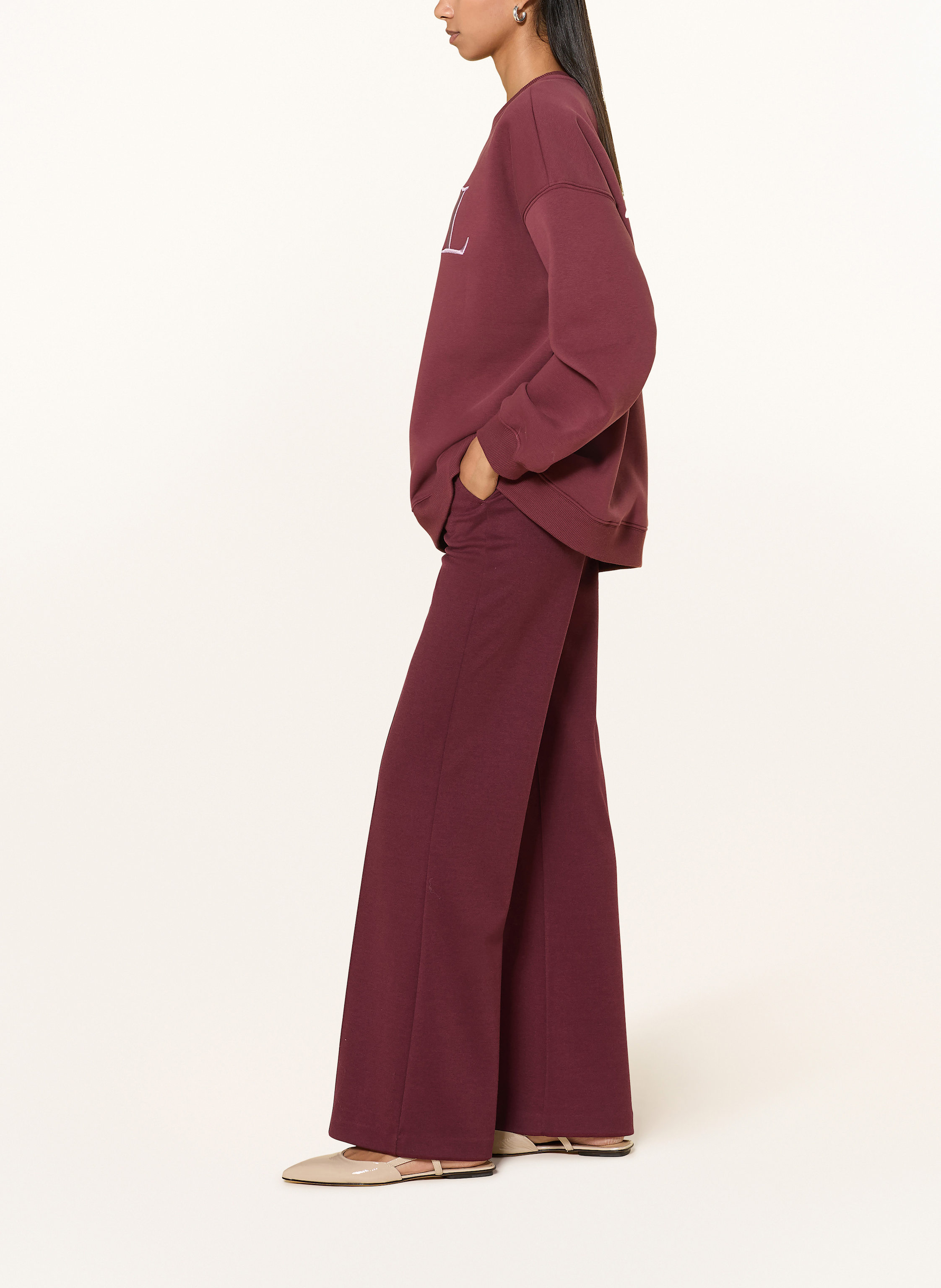 Thumbnail - Smith & Soul Marlenehose Aus Jersey rot