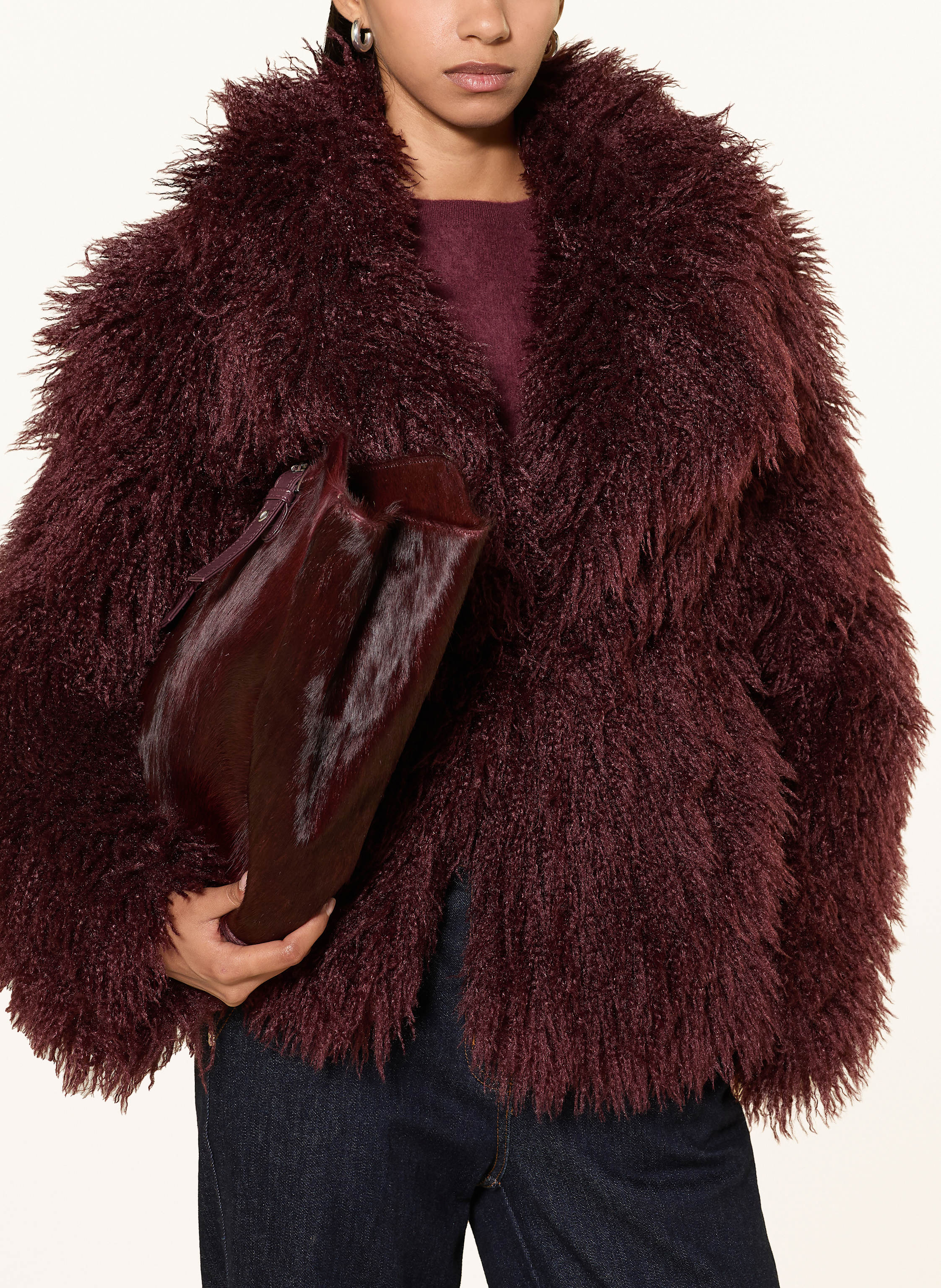 Thumbnail - Smith & Soul Kunstfell-Jacke rot