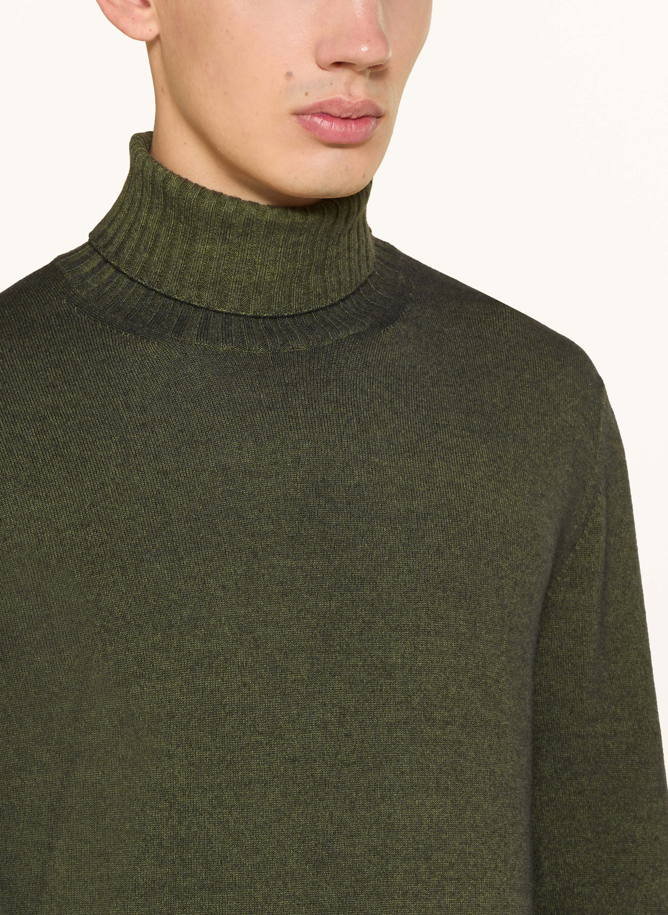 Thumbnail - Boglioli Rollkragenpullover Aus Cashmere gruen