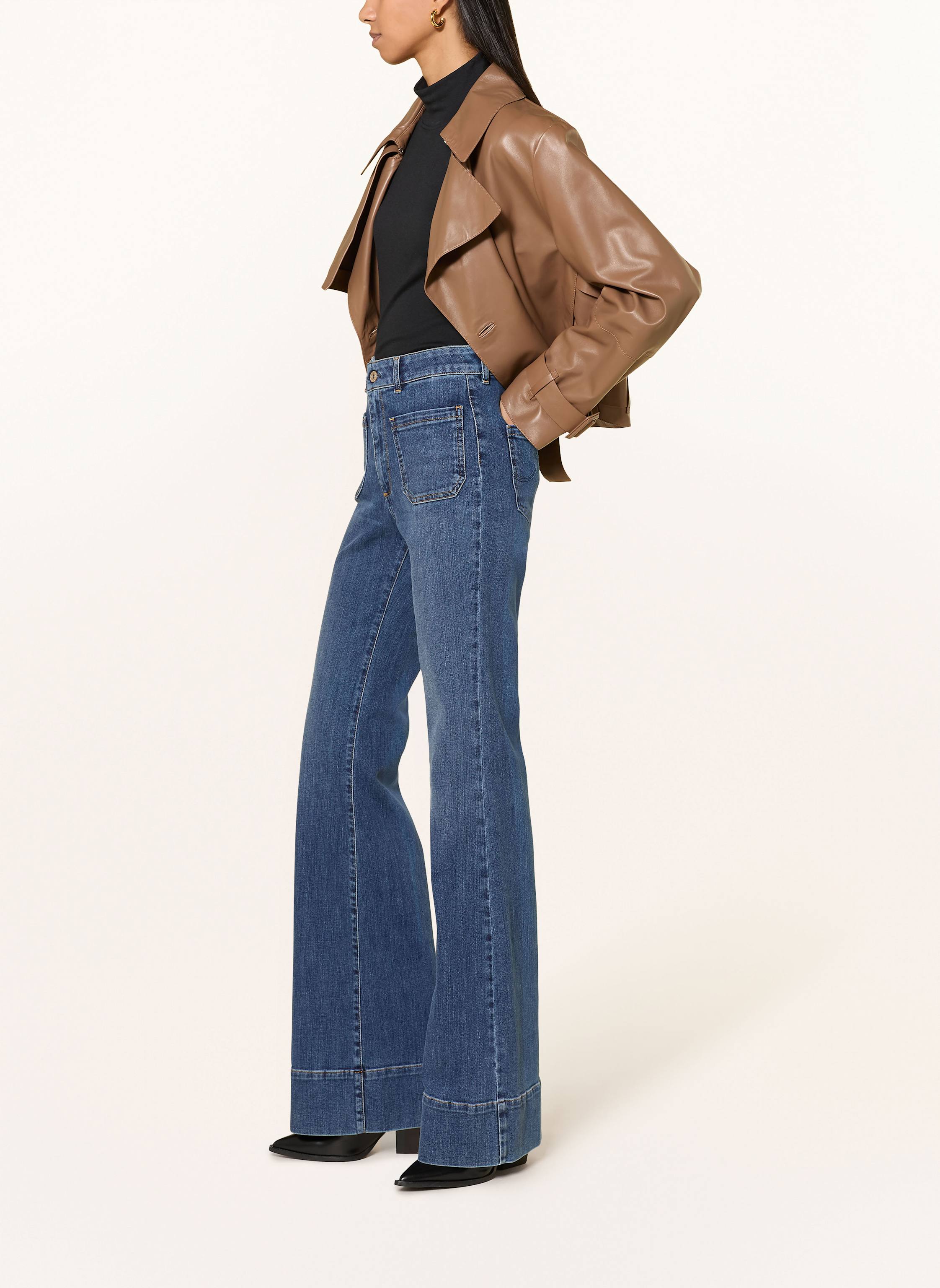 Thumbnail - Ag Jeans Flared Jeans Vicky blau