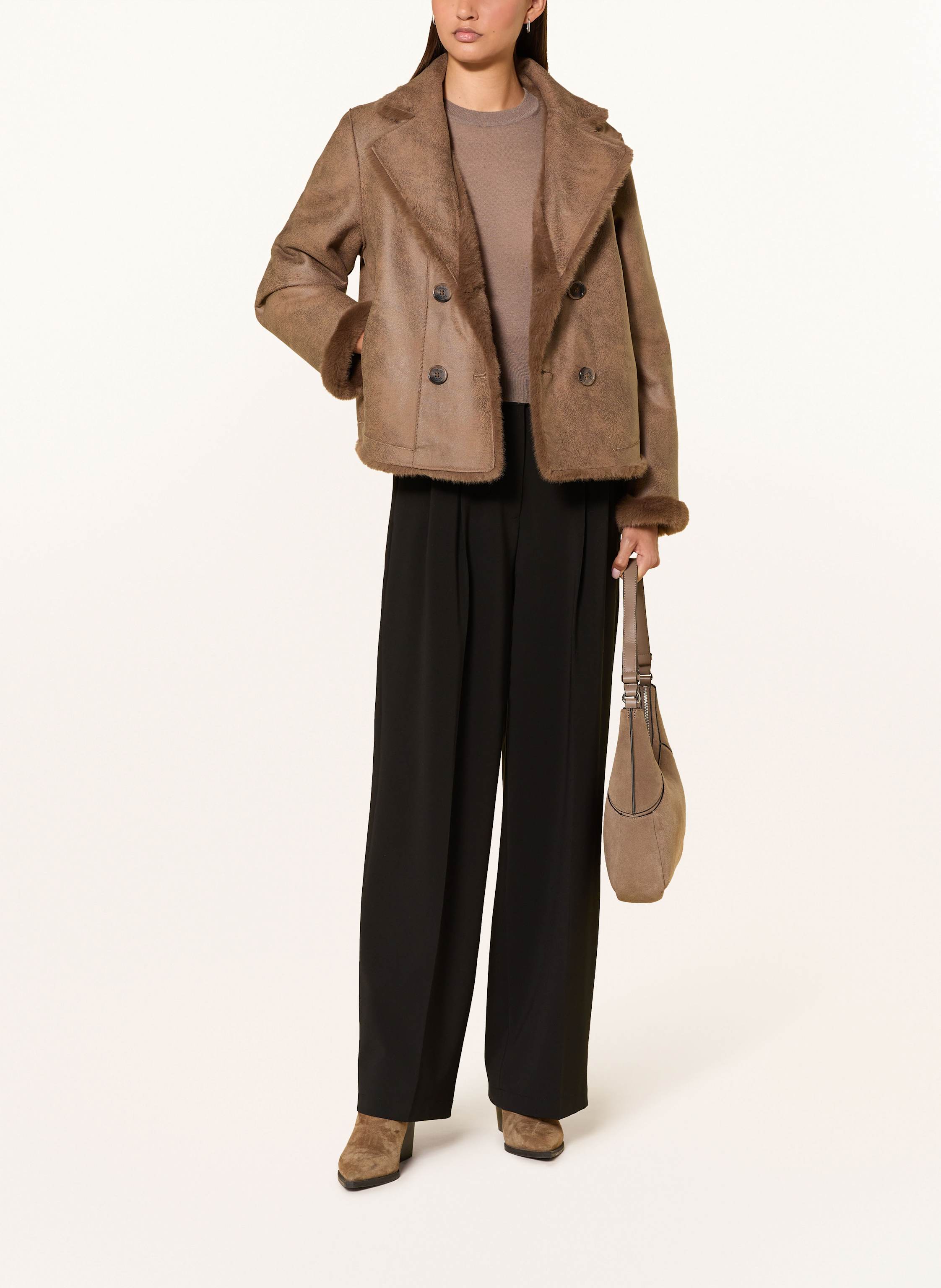 Thumbnail - Joop! Kunstpelz-Jacke Orsina Zum Wenden braun