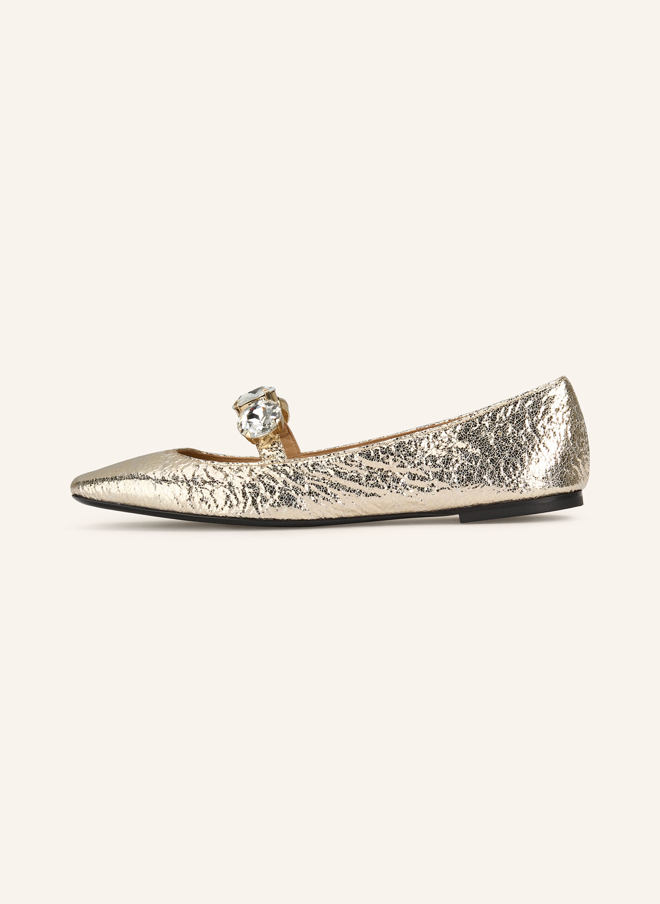 Thumbnail - Prosperine Mary-Jane-Ballerinas Mit Schmucksteinen gold