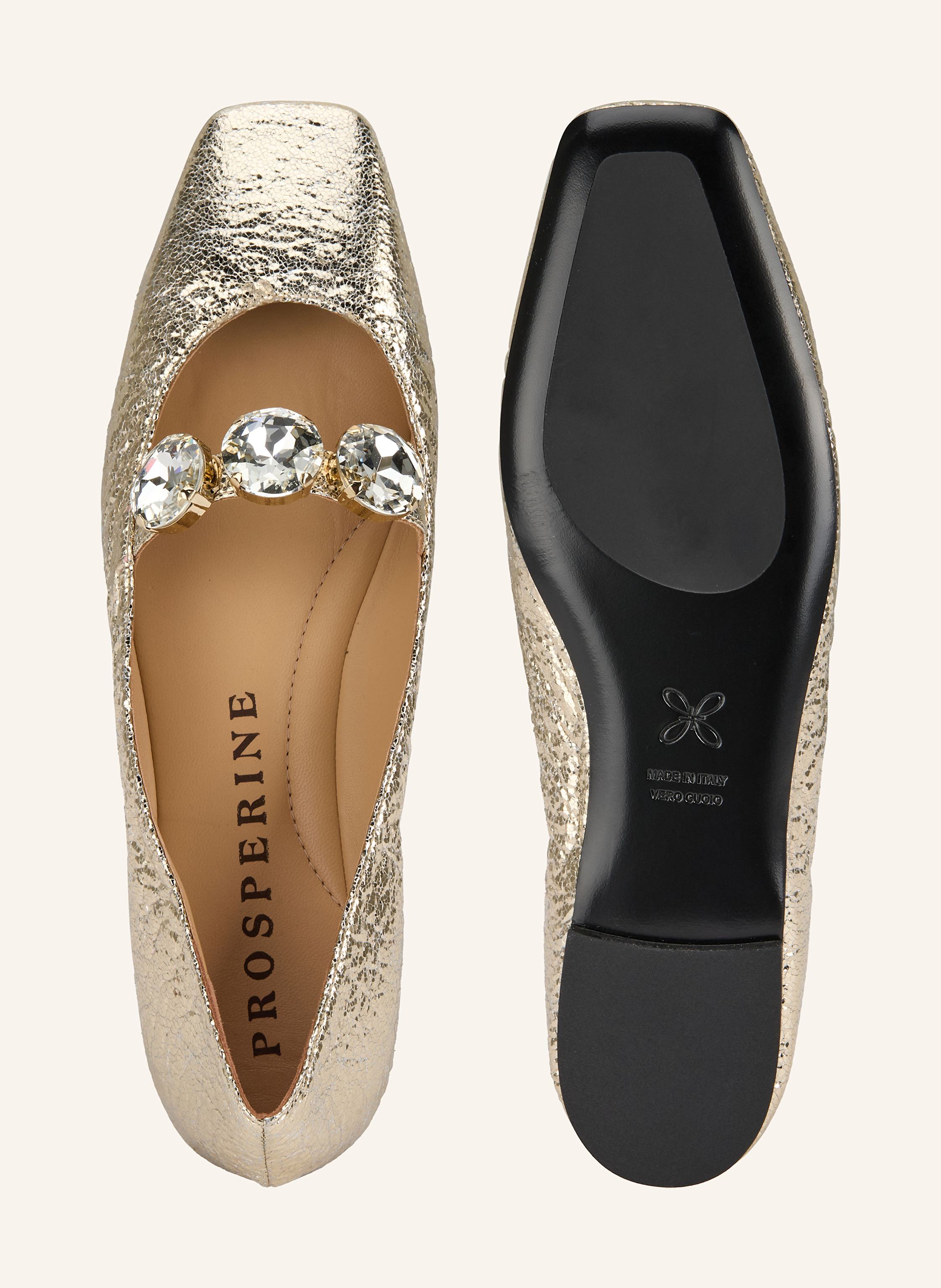 Thumbnail - Prosperine Mary-Jane-Ballerinas Mit Schmucksteinen gold