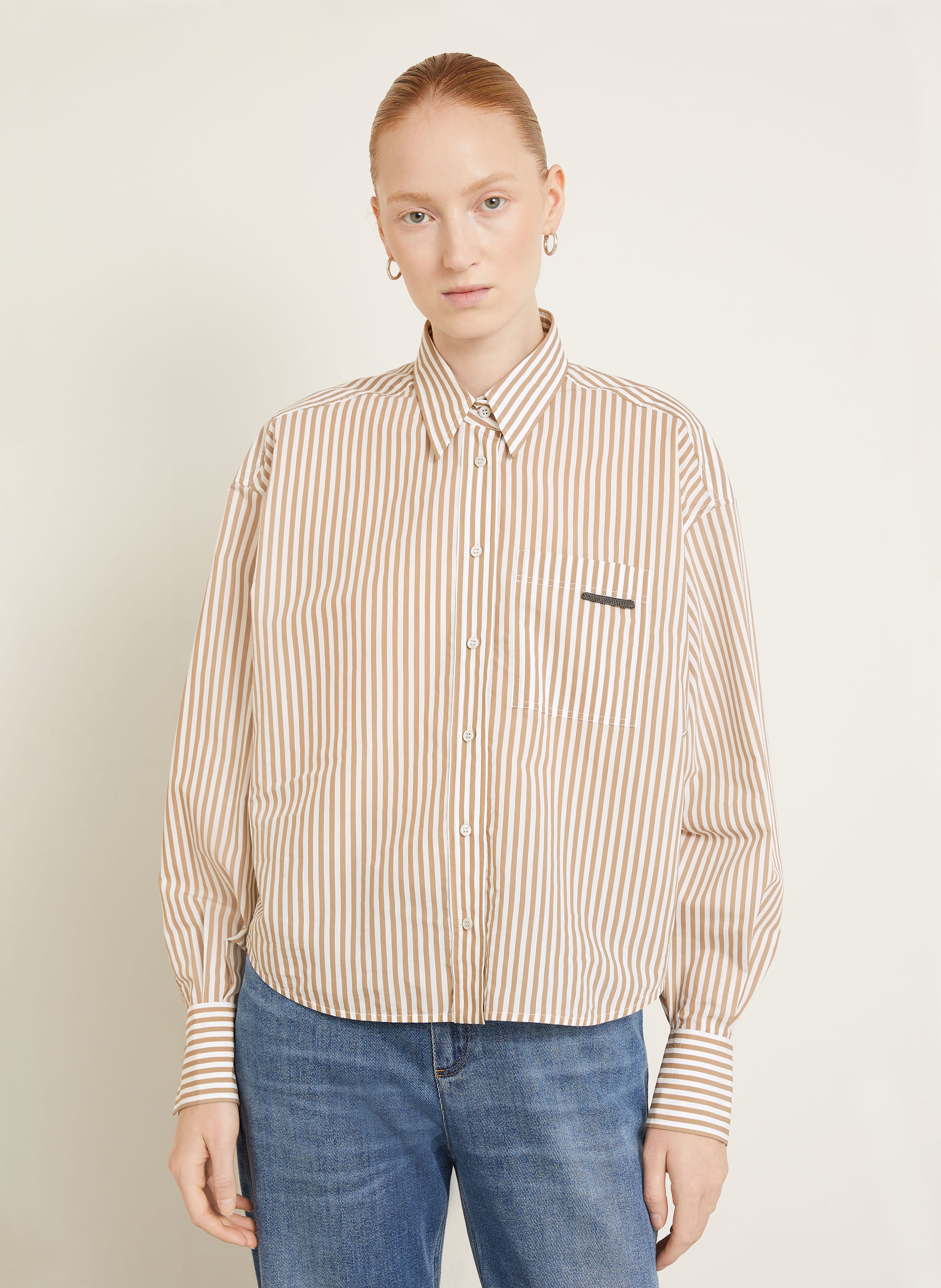 Thumbnail - Brunello Cucinelli Hemdbluse beige