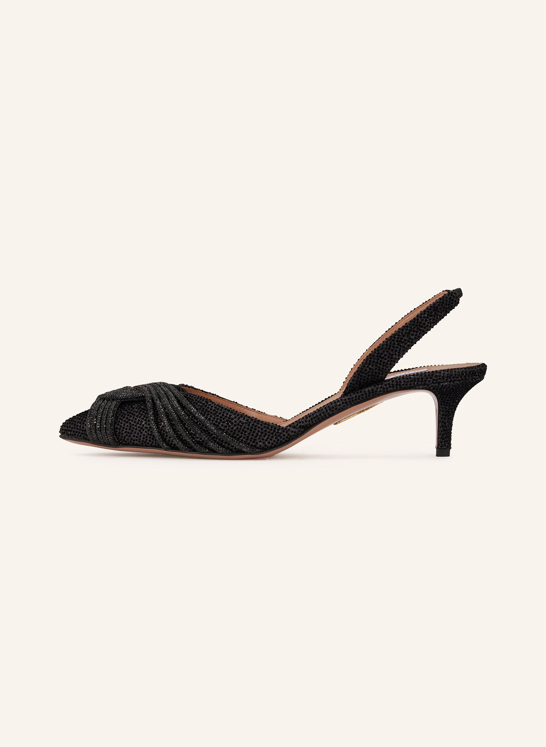 Thumbnail - Aquazzura Slingpumps Gatsby Sling Mit Schmucksteinen schwarz