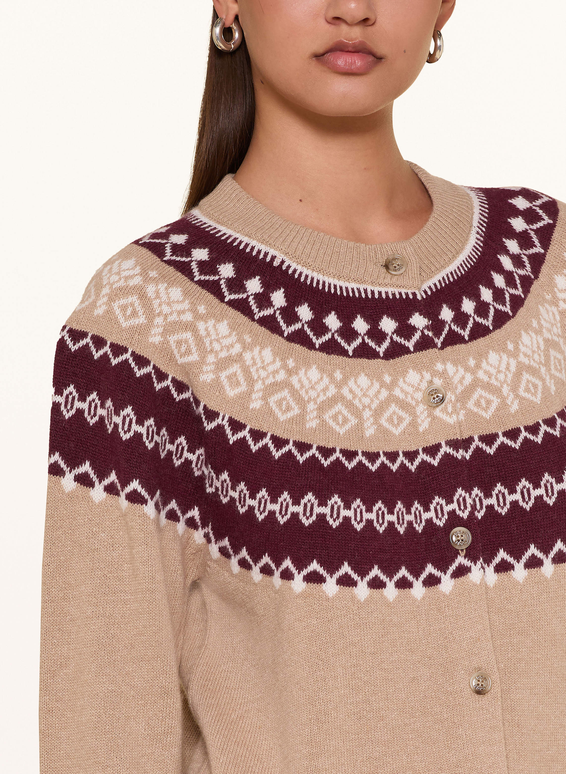 Thumbnail - Joop! Strickjacke Kloda beige