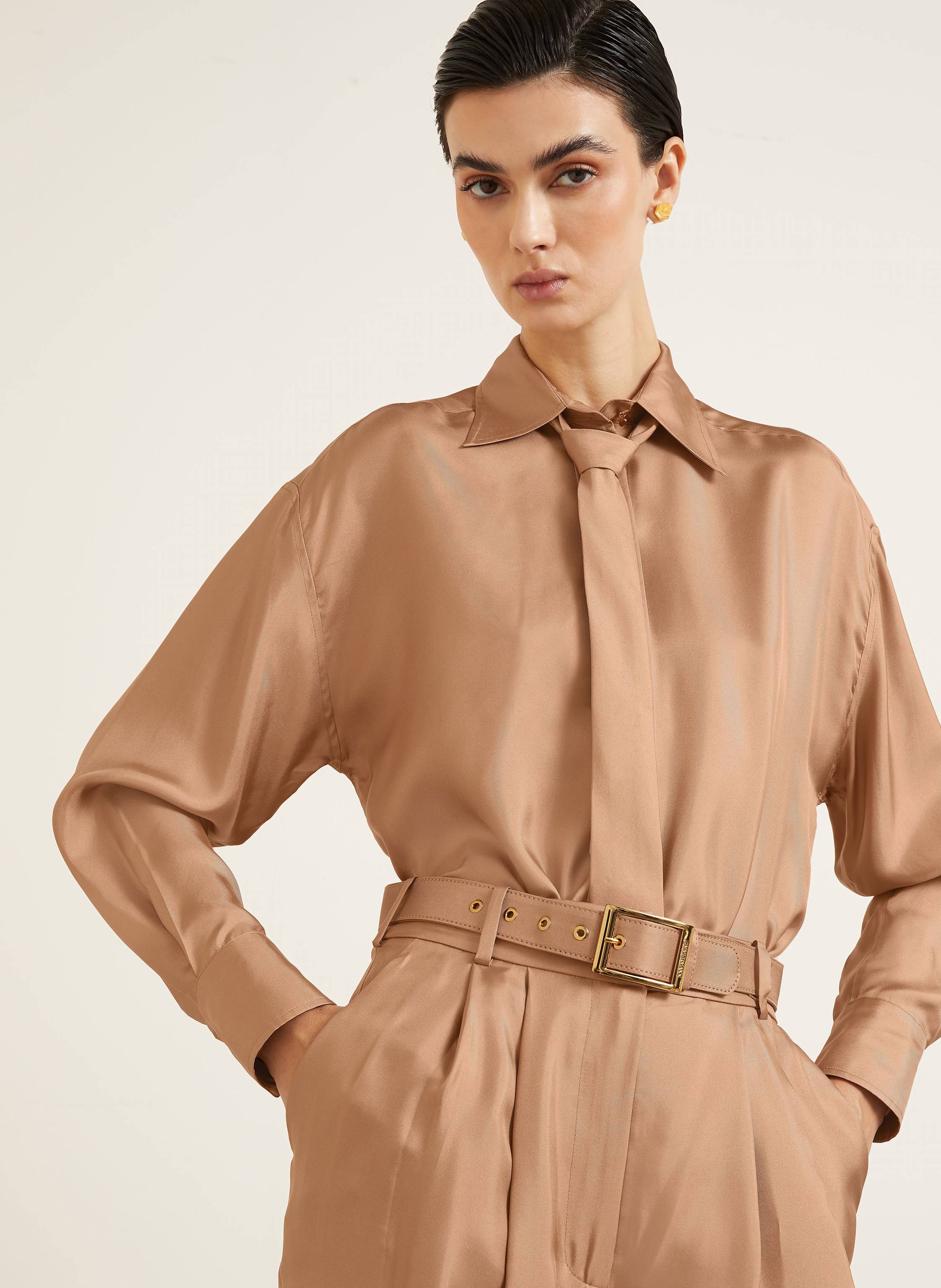 Thumbnail - Zimmermann Hemdbluse Aus Seide braun