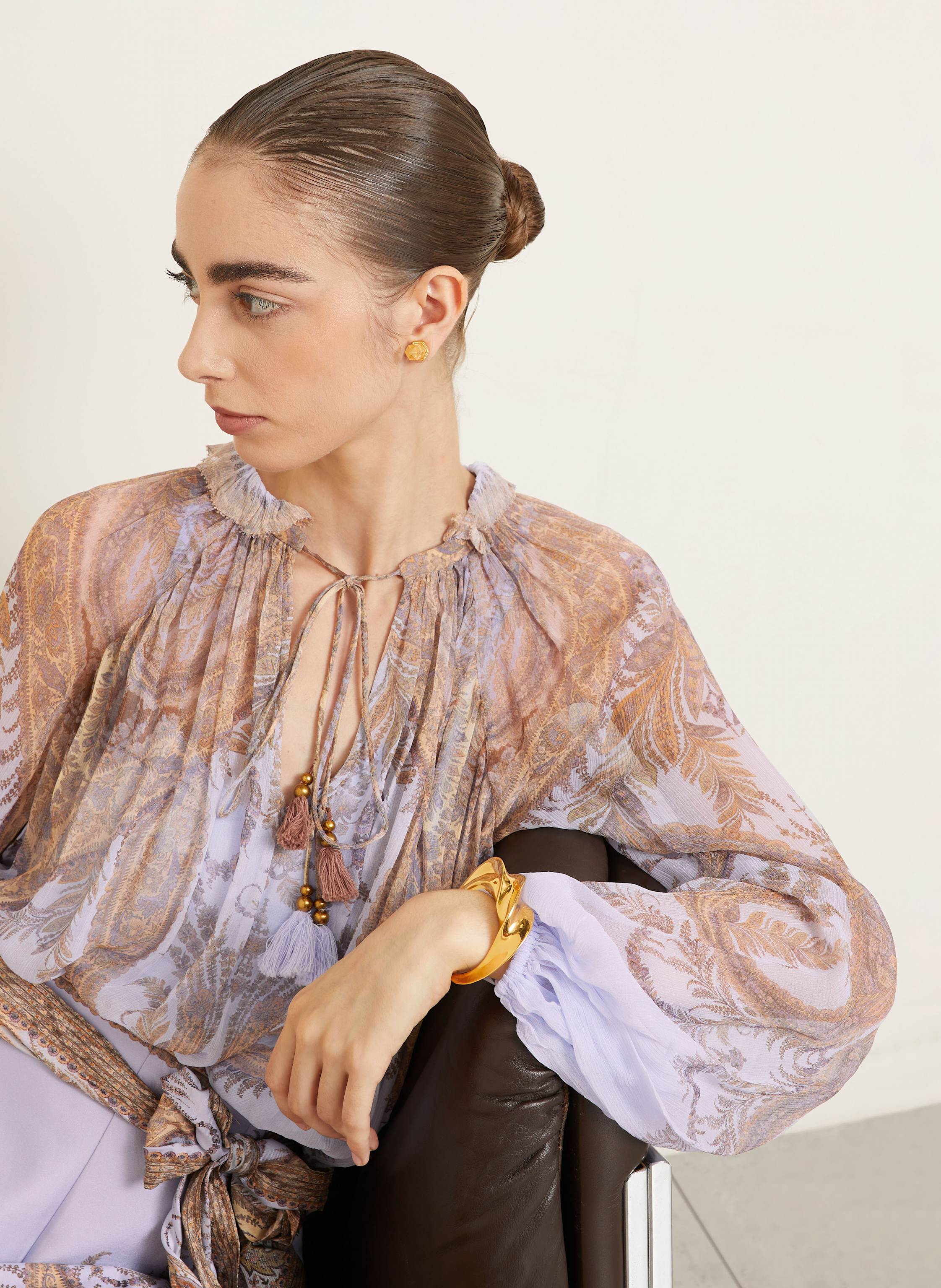 Thumbnail - Zimmermann Blusenshirt Hypnotic lila