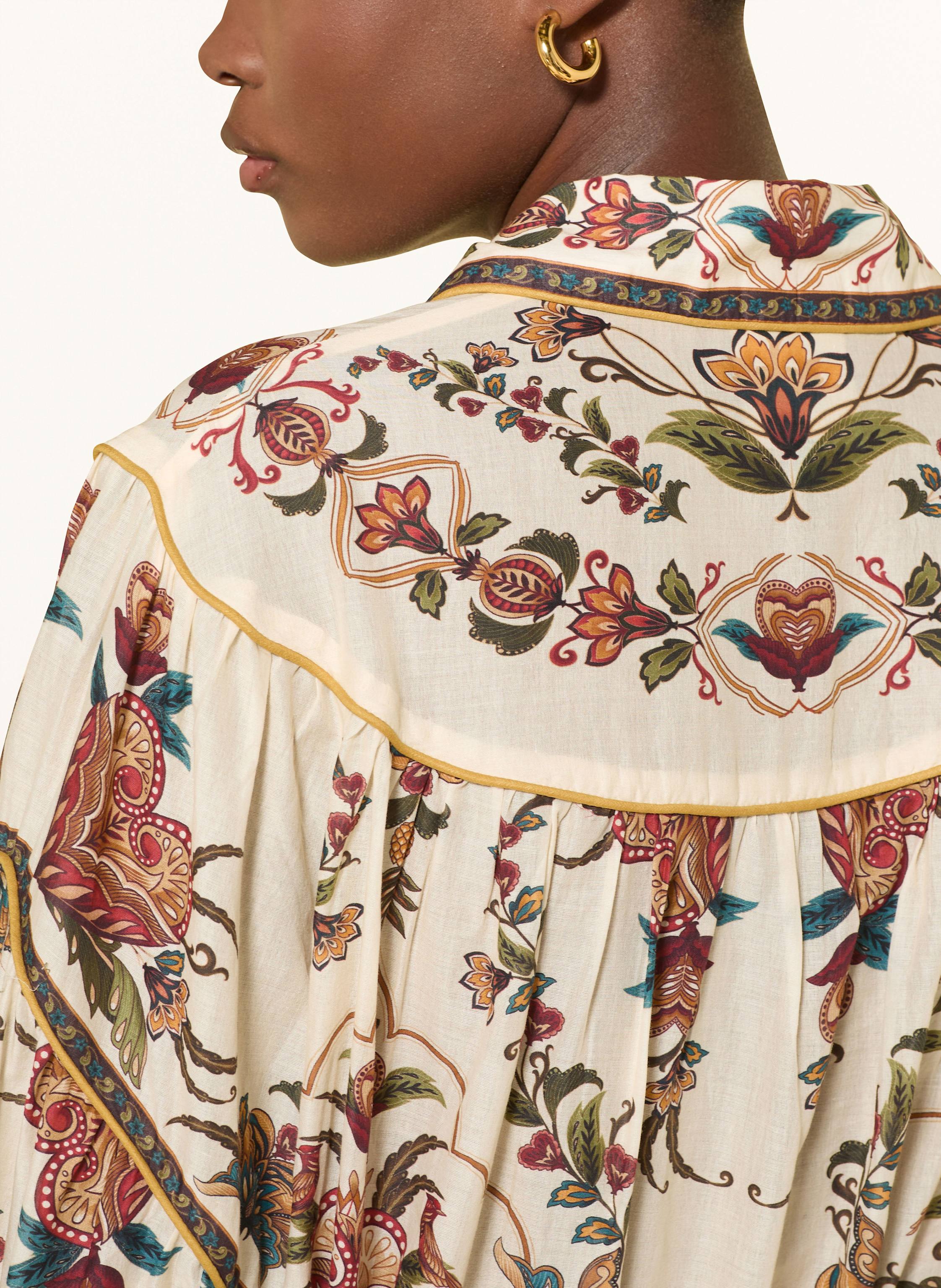 Thumbnail - Farm Rio Hemdbluse Majestic Hearts beige