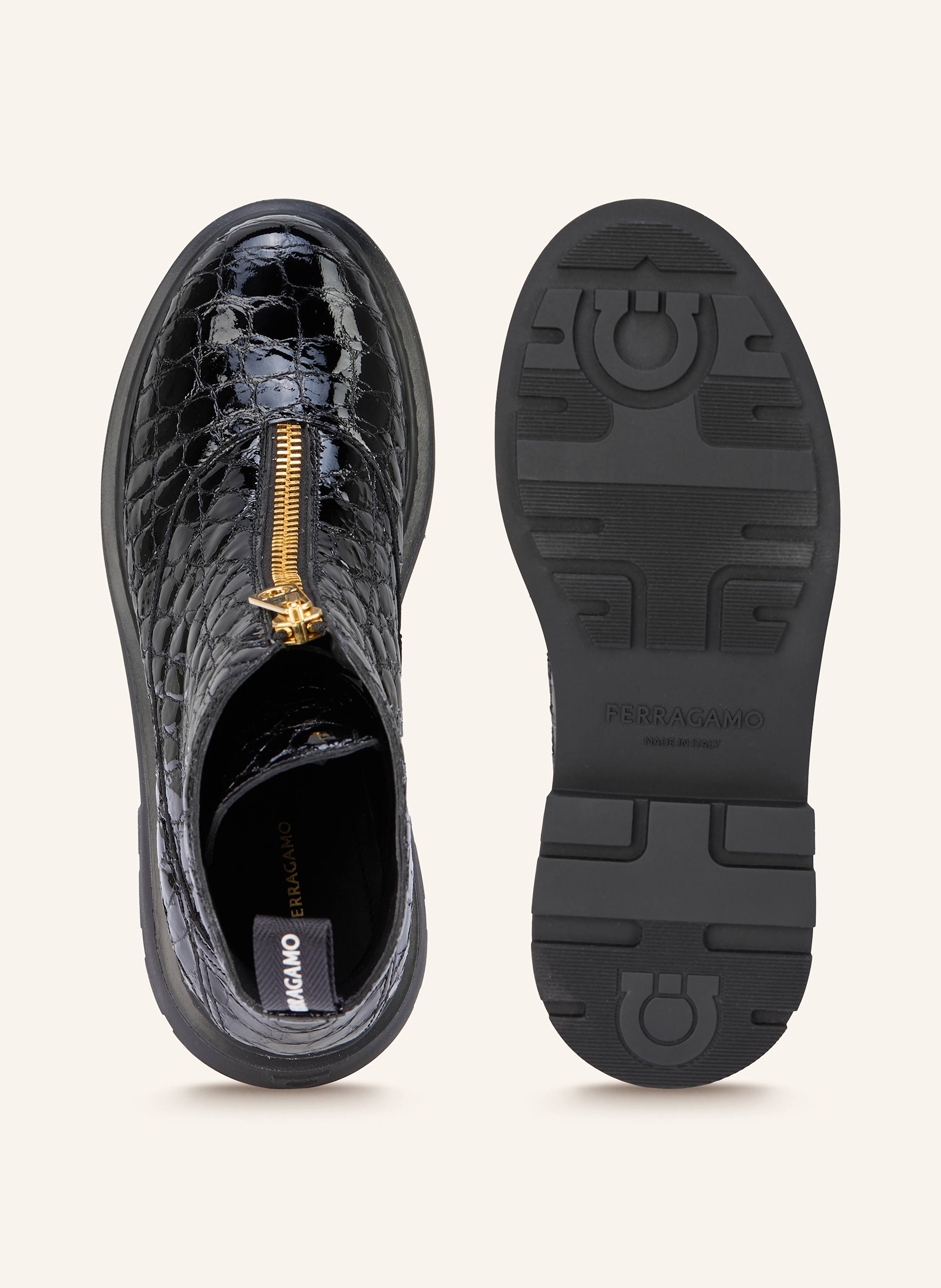Thumbnail - Ferragamo Lackstiefeletten schwarz