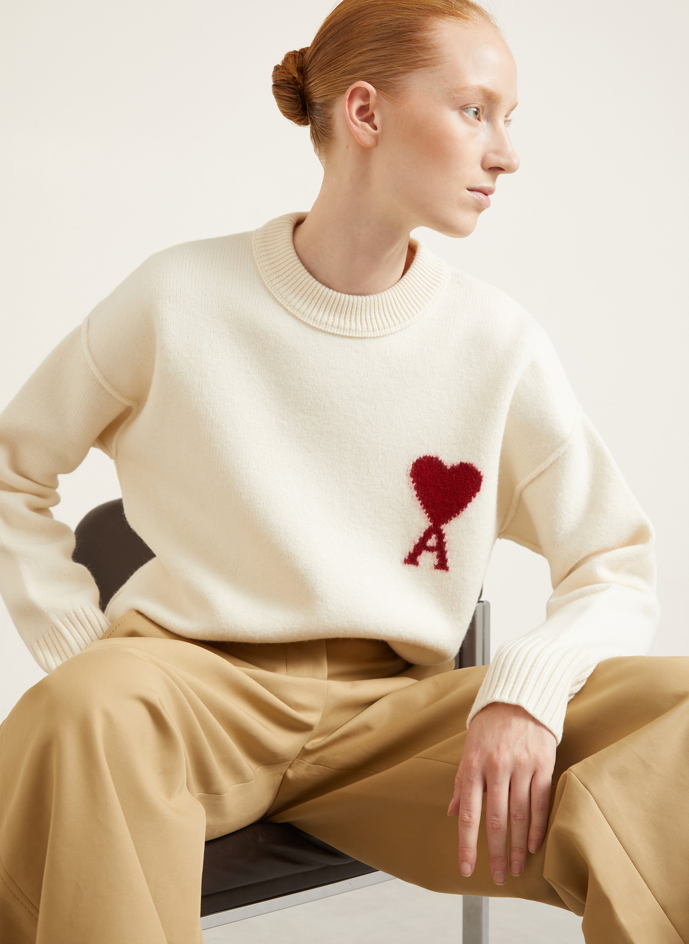 Thumbnail - Ami Paris Pullover weiss