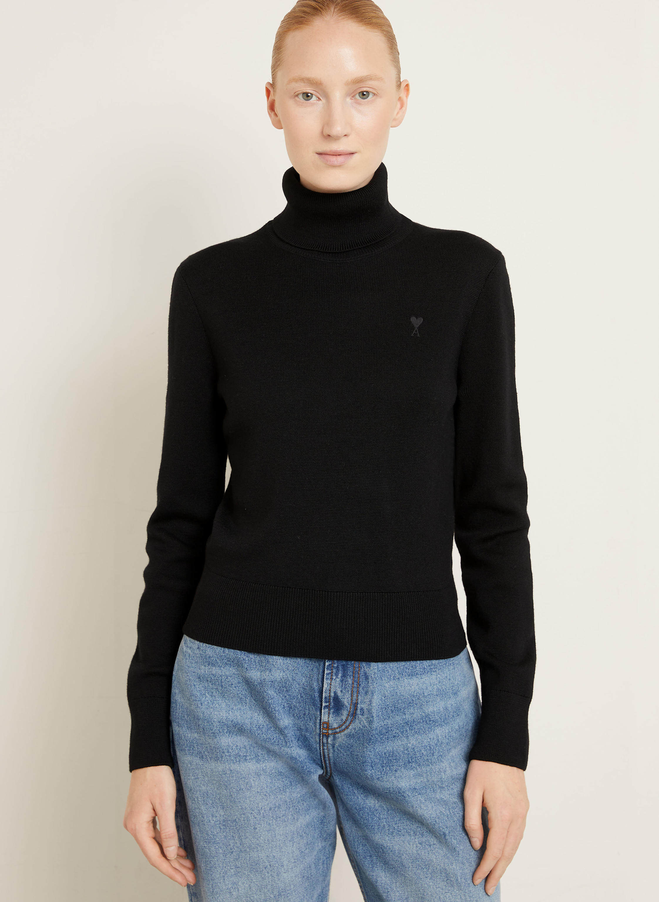 Thumbnail - Ami Paris Rollkragenpullover schwarz