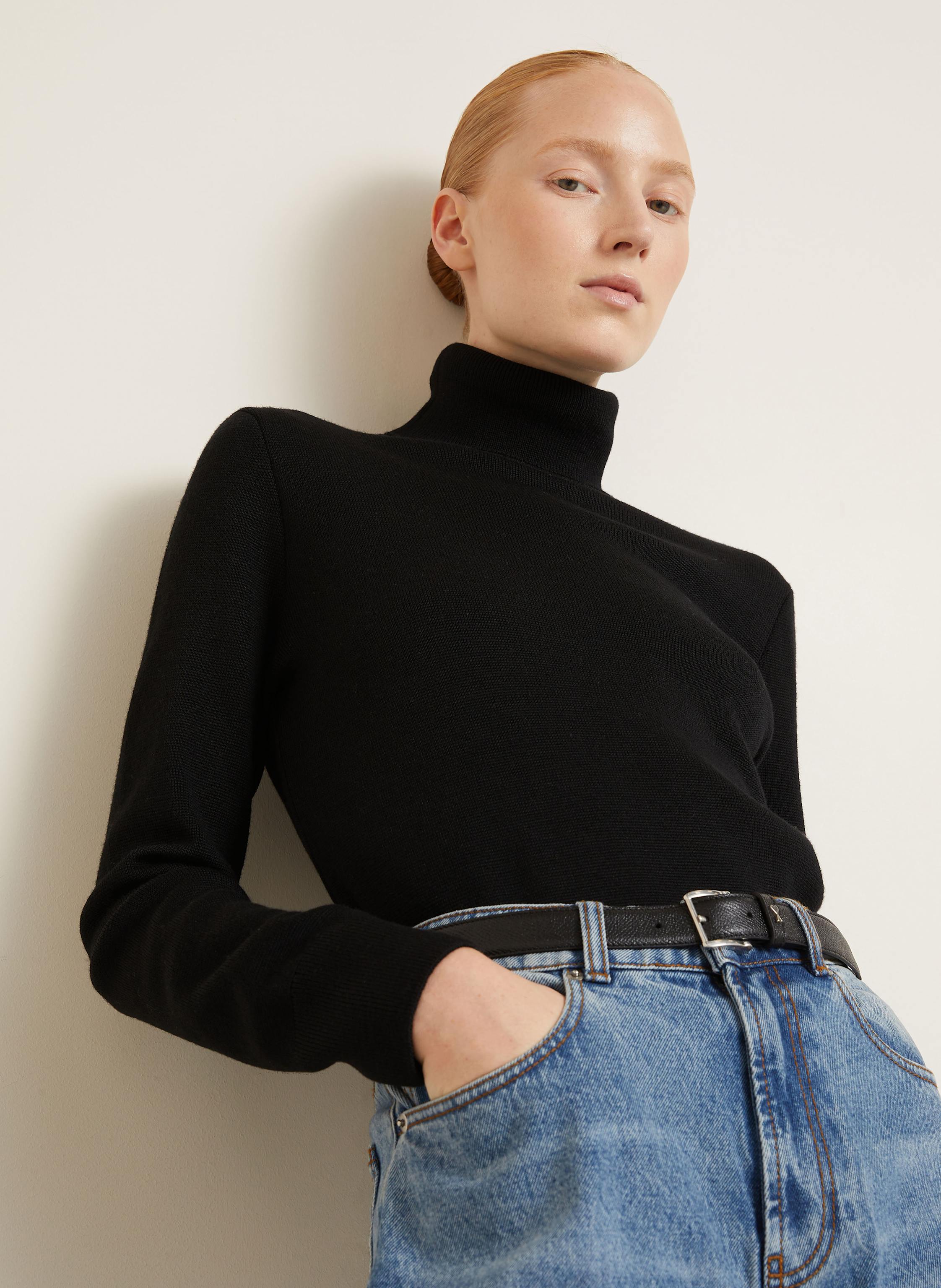 Thumbnail - Ami Paris Rollkragenpullover schwarz