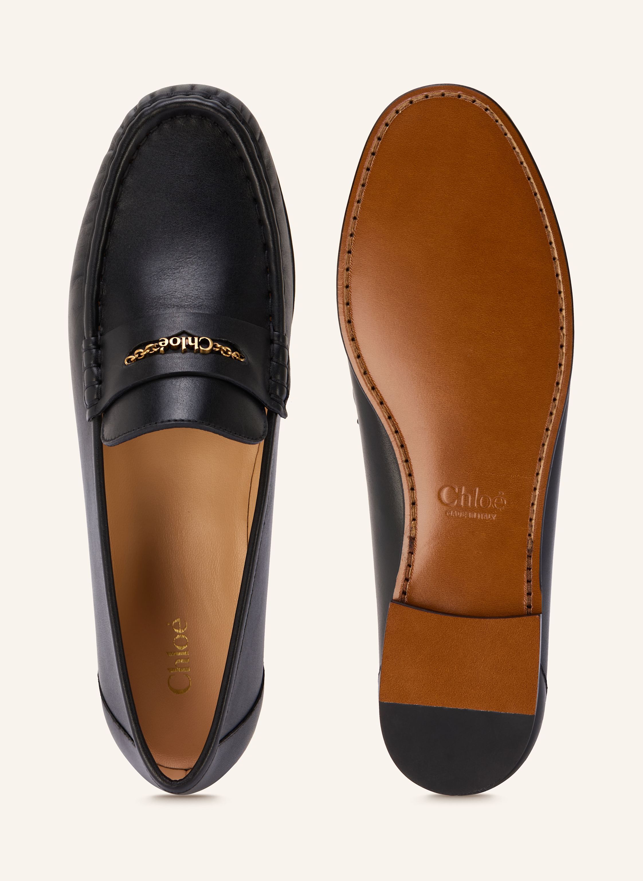 Thumbnail - Chloé Penny-Loafer schwarz