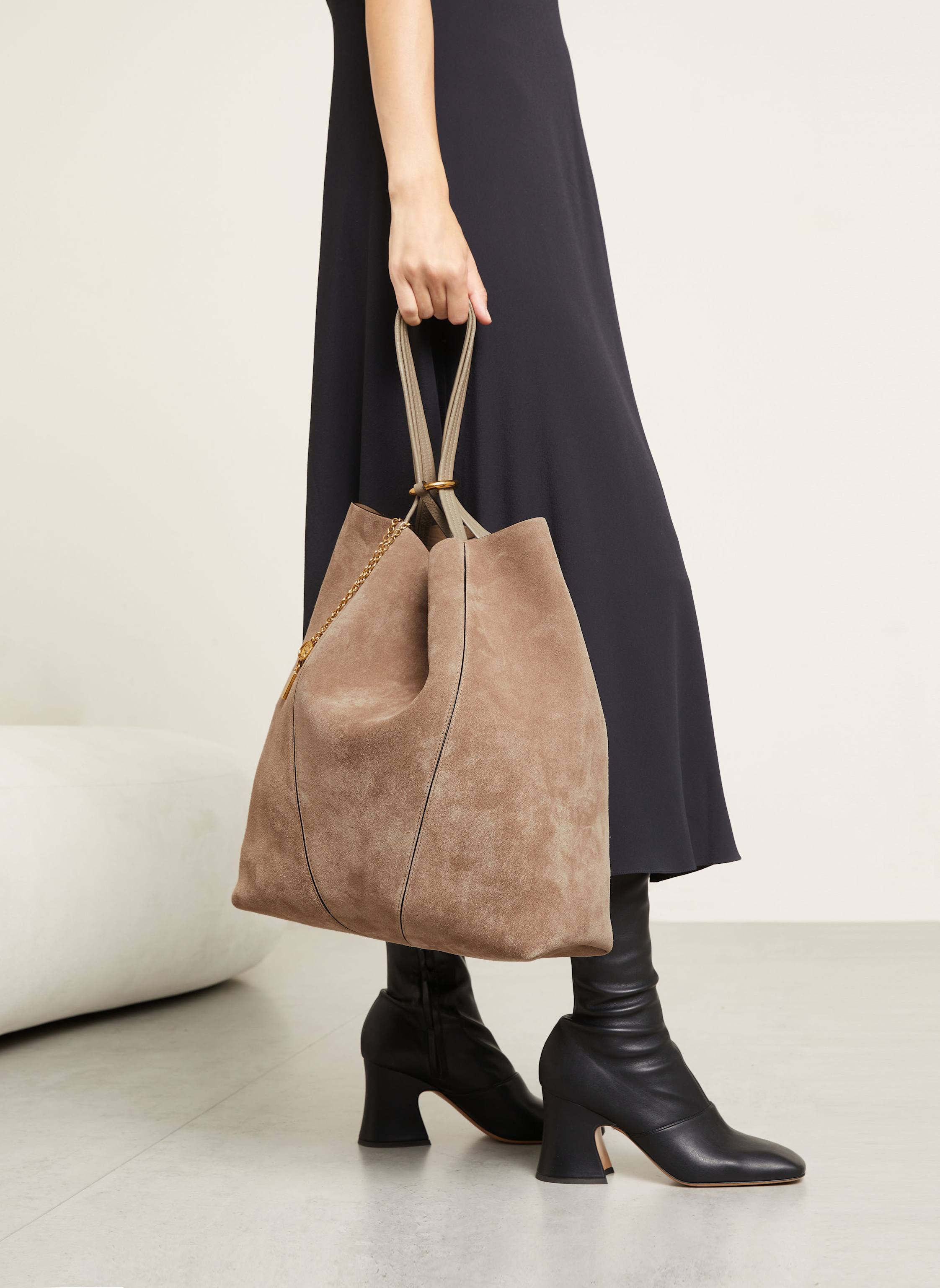 Thumbnail - Chloé Shopper Spin grau
