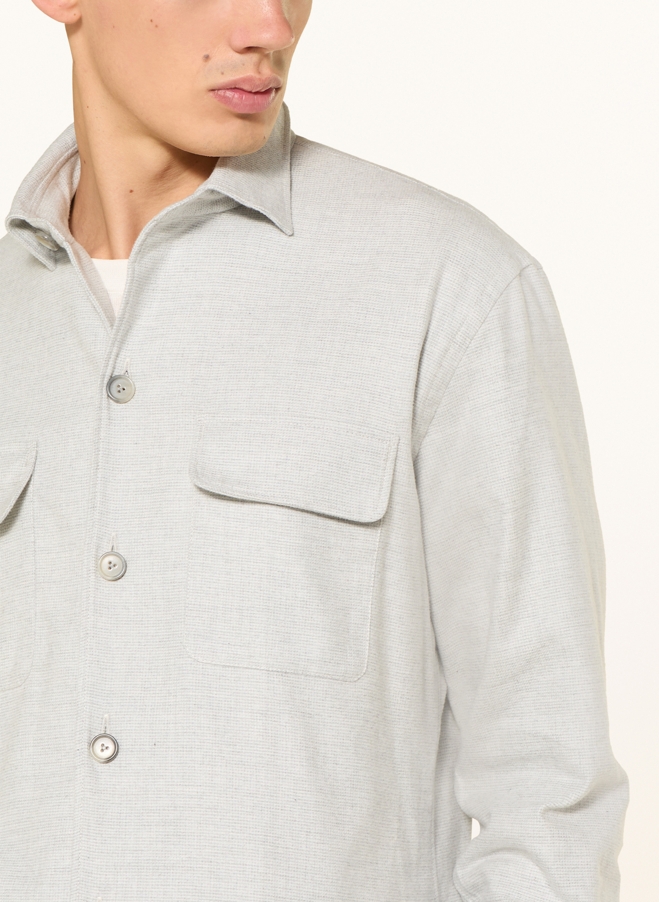 Thumbnail - Van Laack Flanell-Overshirt Reydin grau