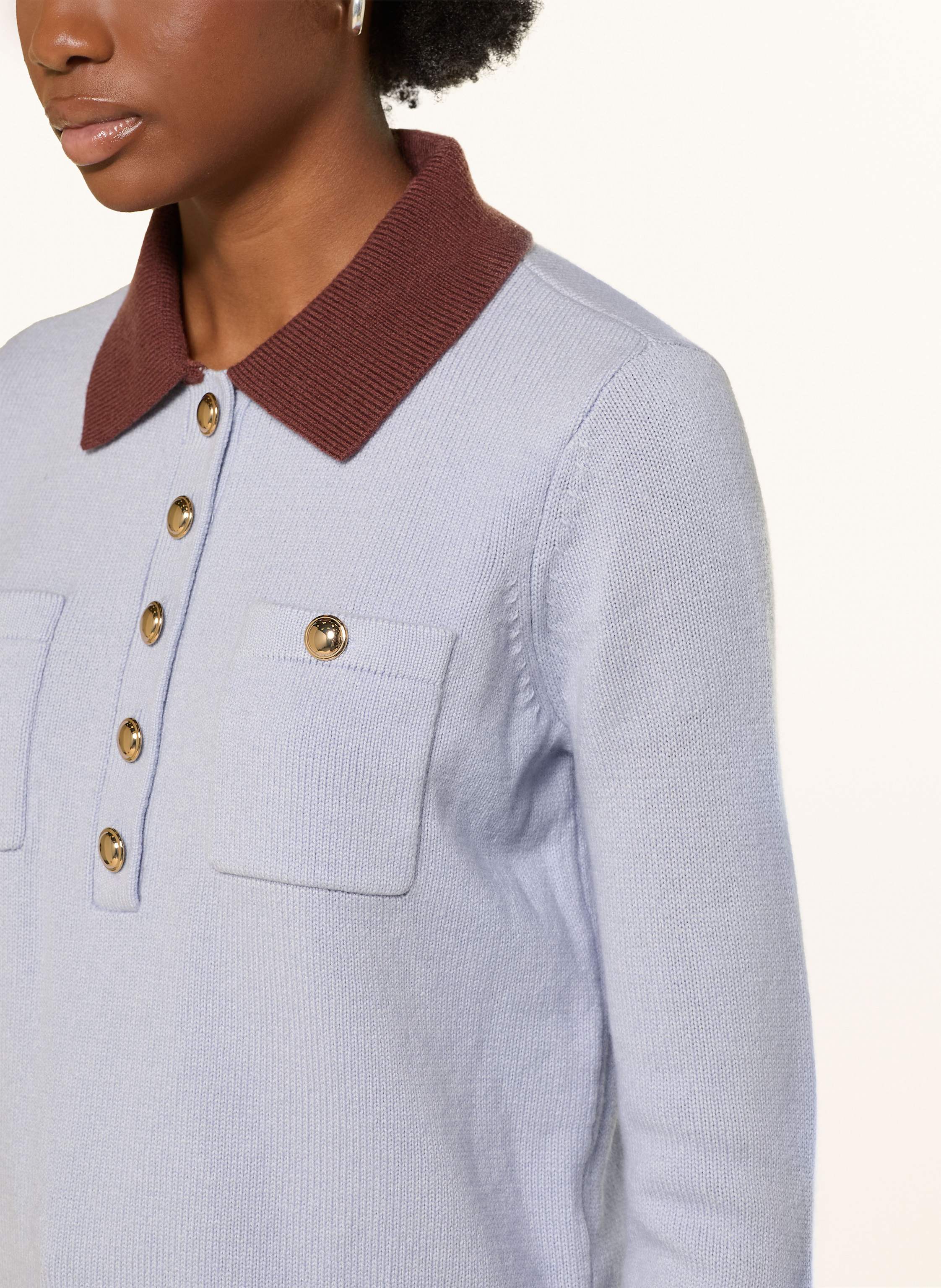 Thumbnail - Self-Portrait Pullover blau