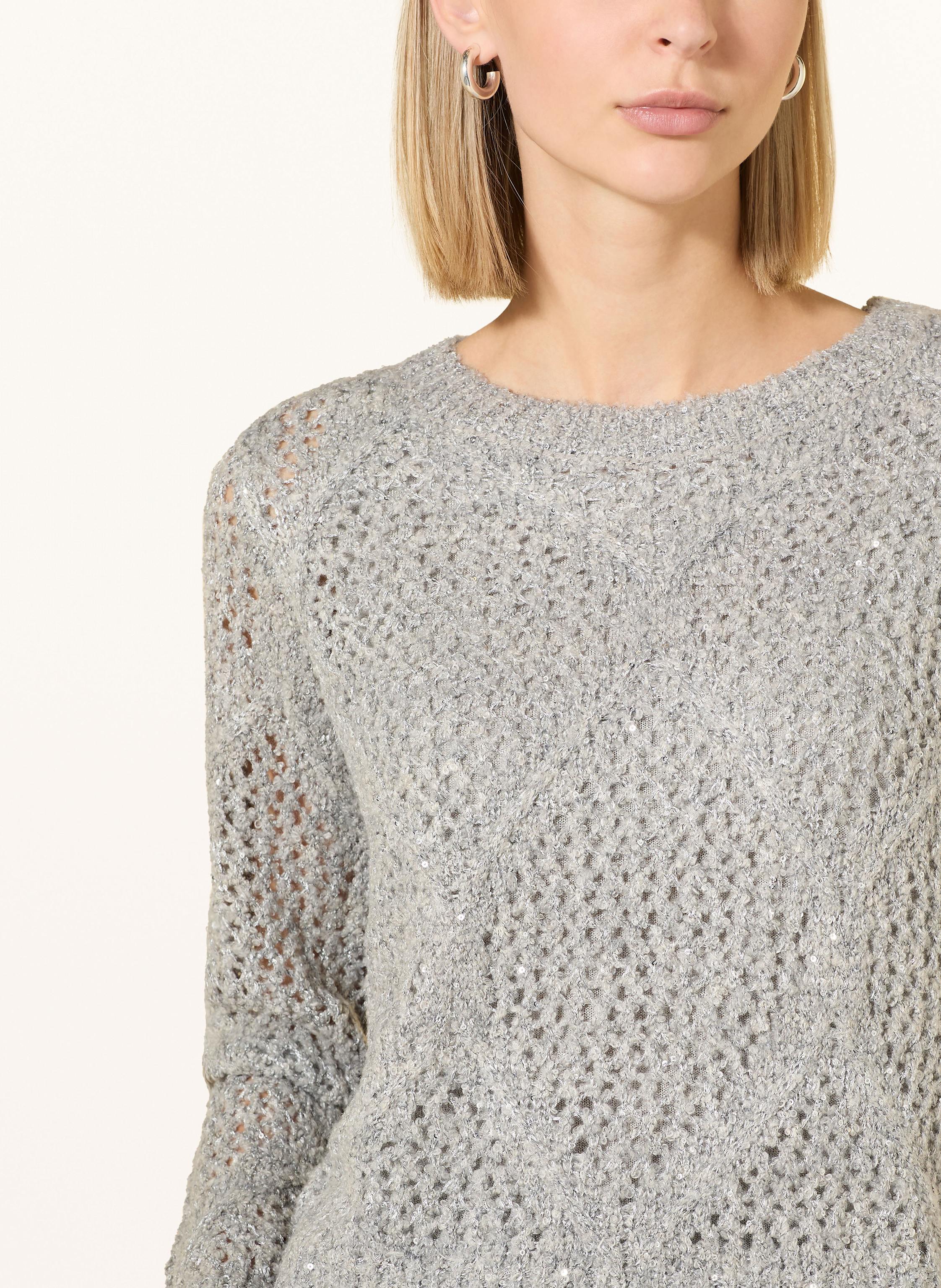 Thumbnail - Monari Pullover Mit Pailletten grau