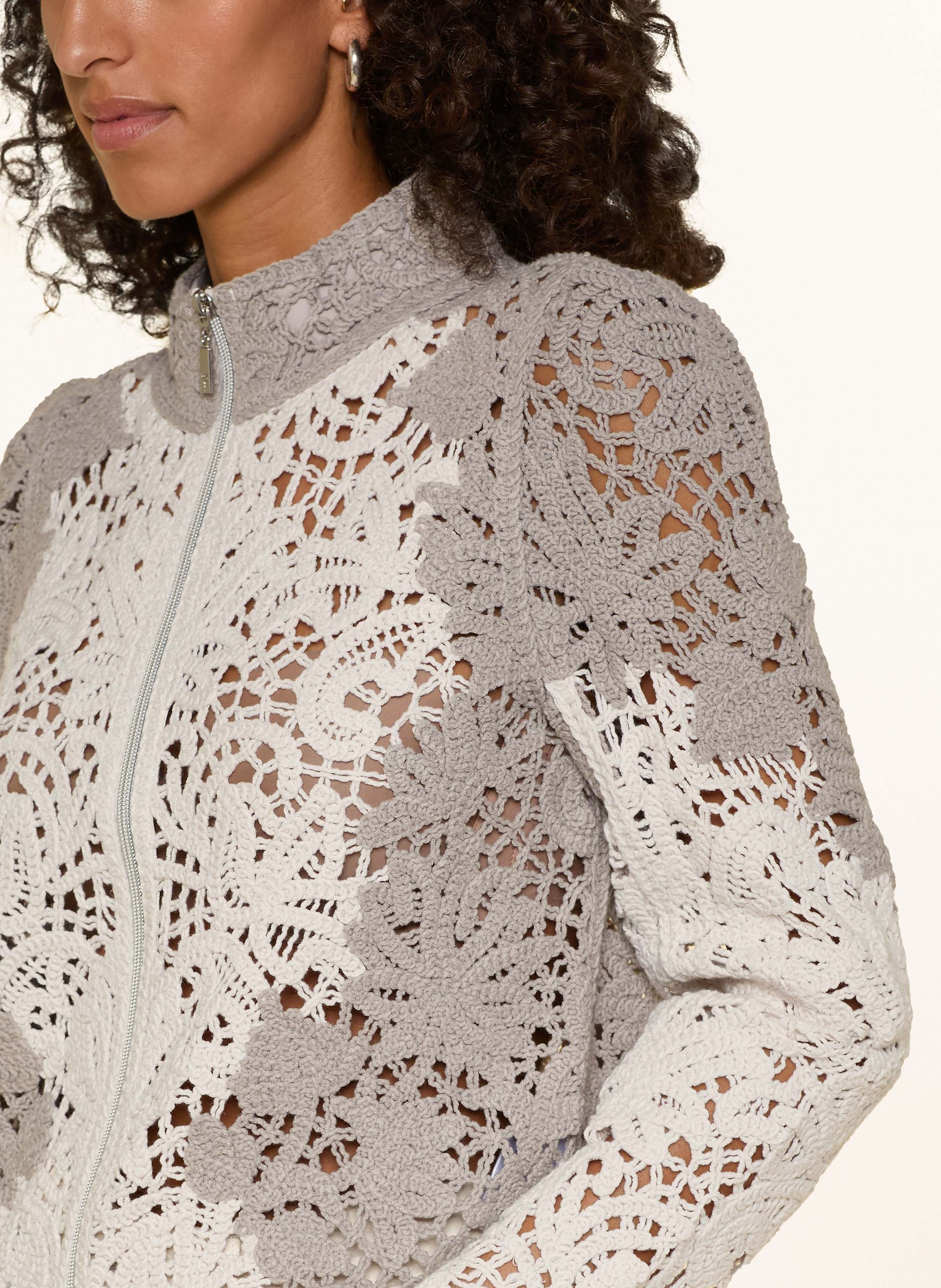 Thumbnail - Monari Häkeljacke beige