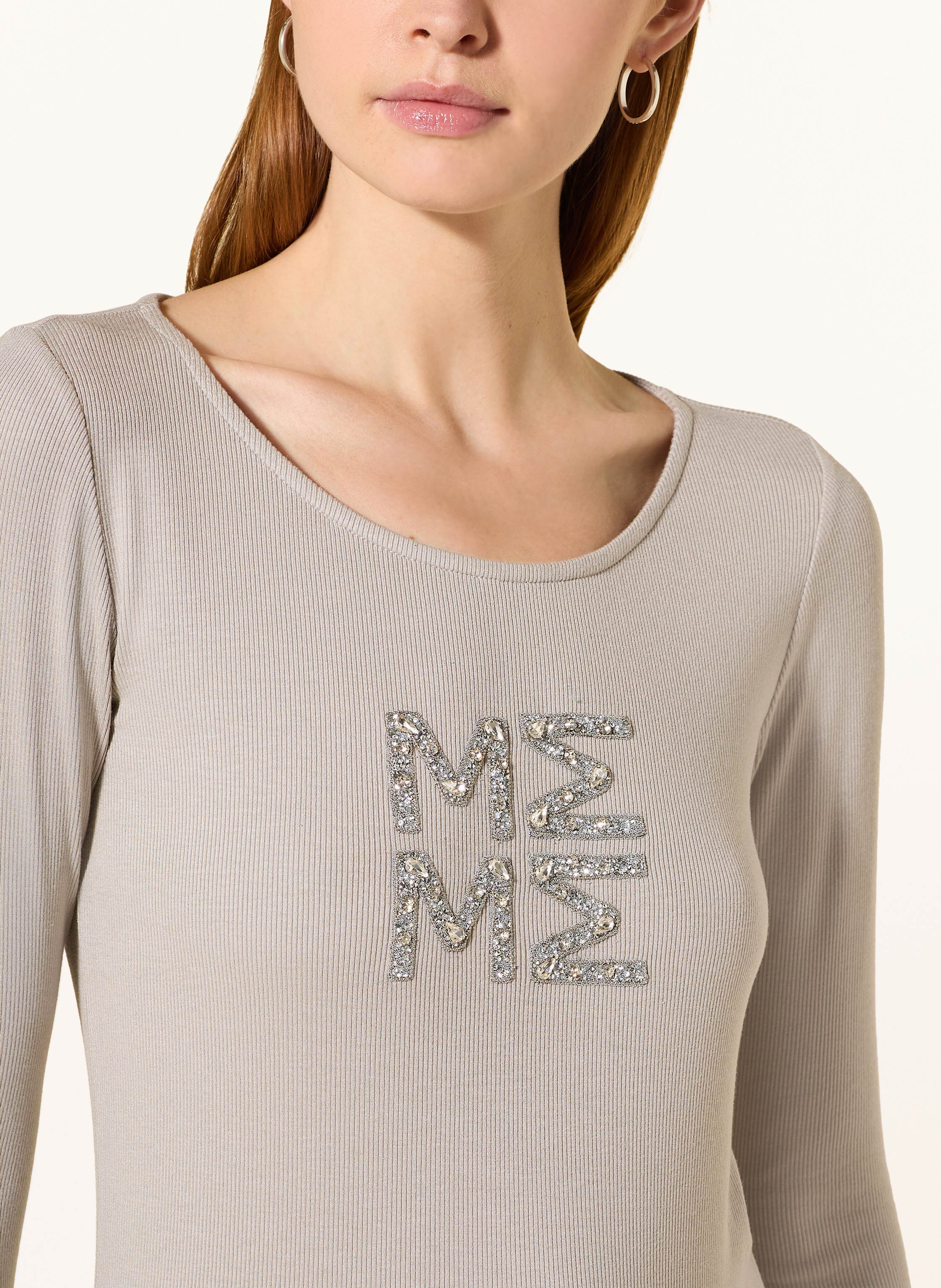 Thumbnail - Monari Longsleeve Mit Schmucksteinen beige