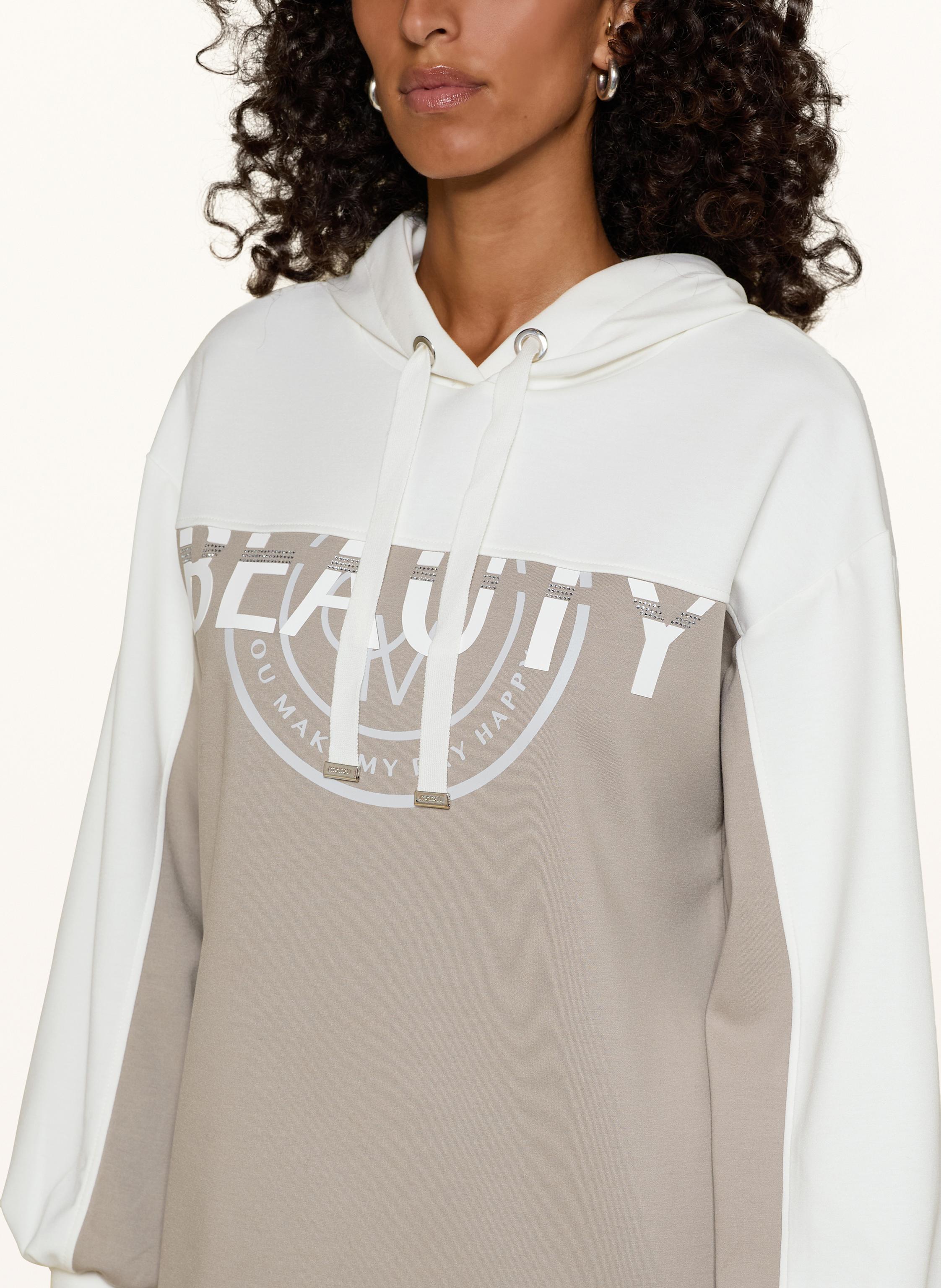 Thumbnail - Monari Sweatkleid Mit Schmucksteinen beige