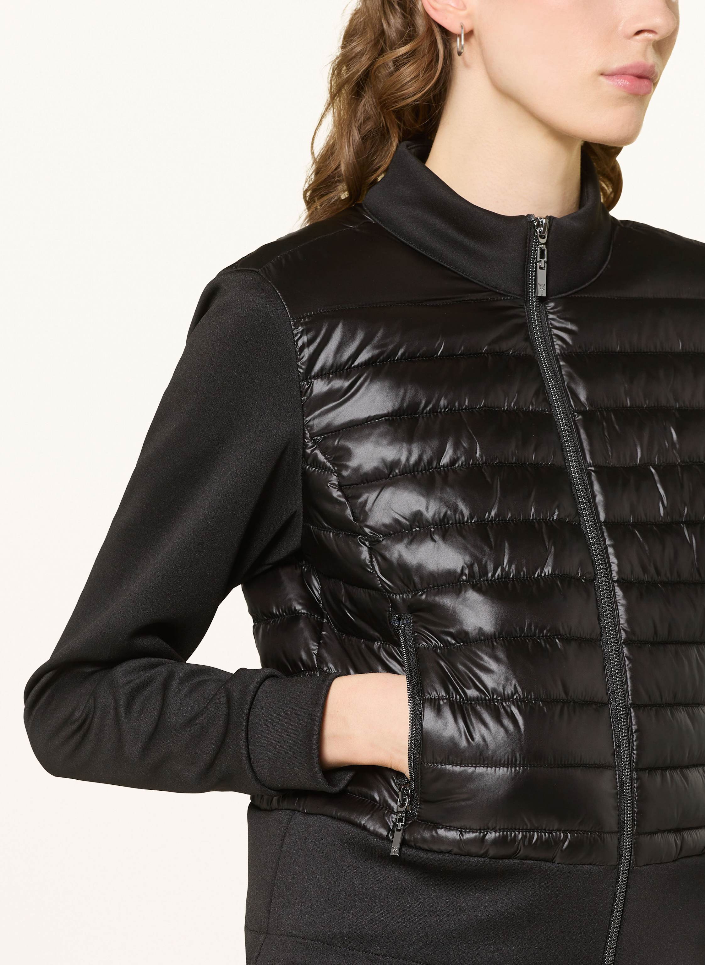 Thumbnail - Monari Steppjacke Im Materialmix Mit Schmucksteinen schwarz