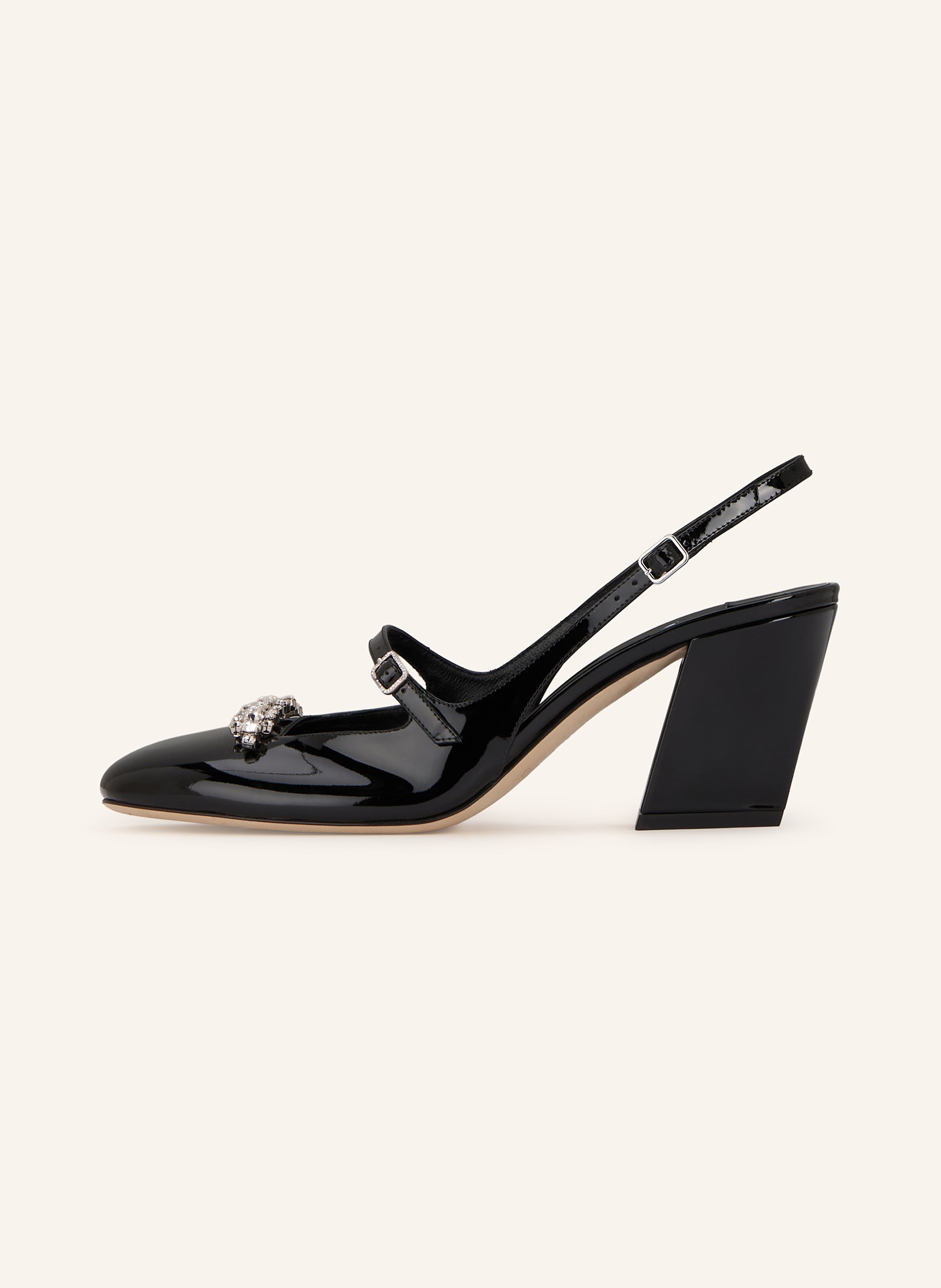 Thumbnail - Jimmy Choo Slingpumps Belinda Mit Schmucksteinen schwarz
