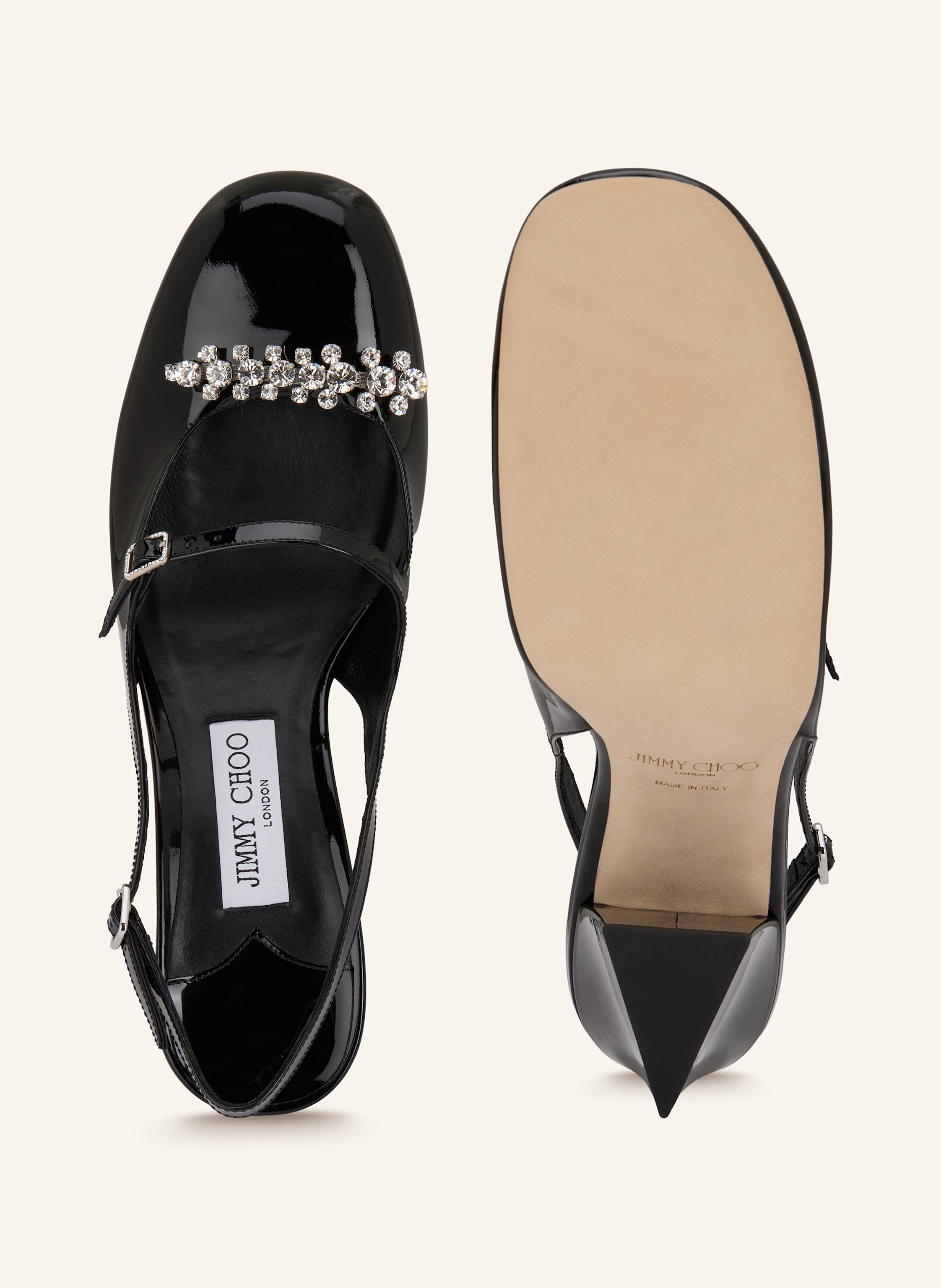 Thumbnail - Jimmy Choo Slingpumps Belinda Mit Schmucksteinen schwarz