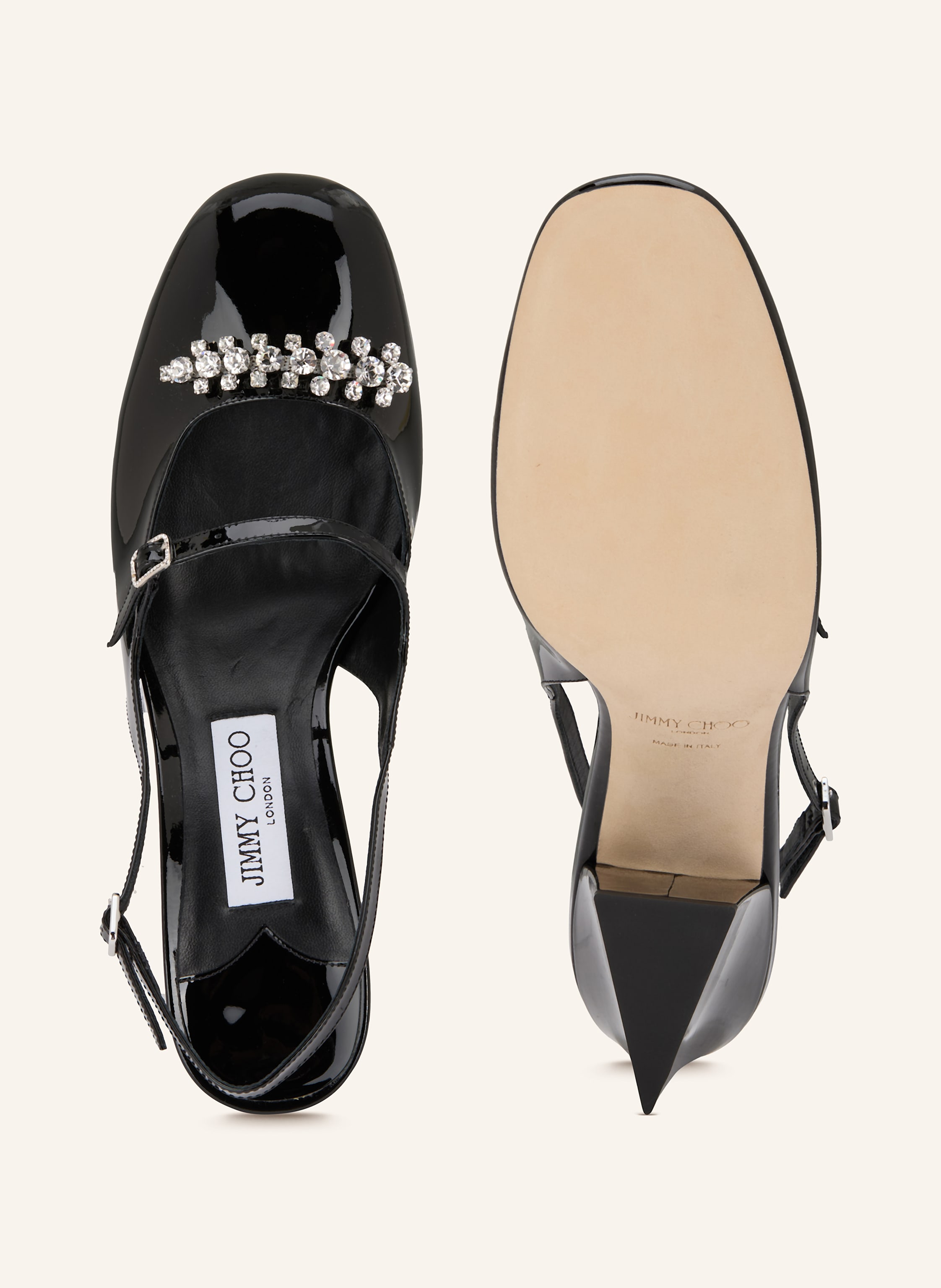Thumbnail - Jimmy Choo Mary-Jane-Pumps Belinda Mit Schmucksteinen schwarz