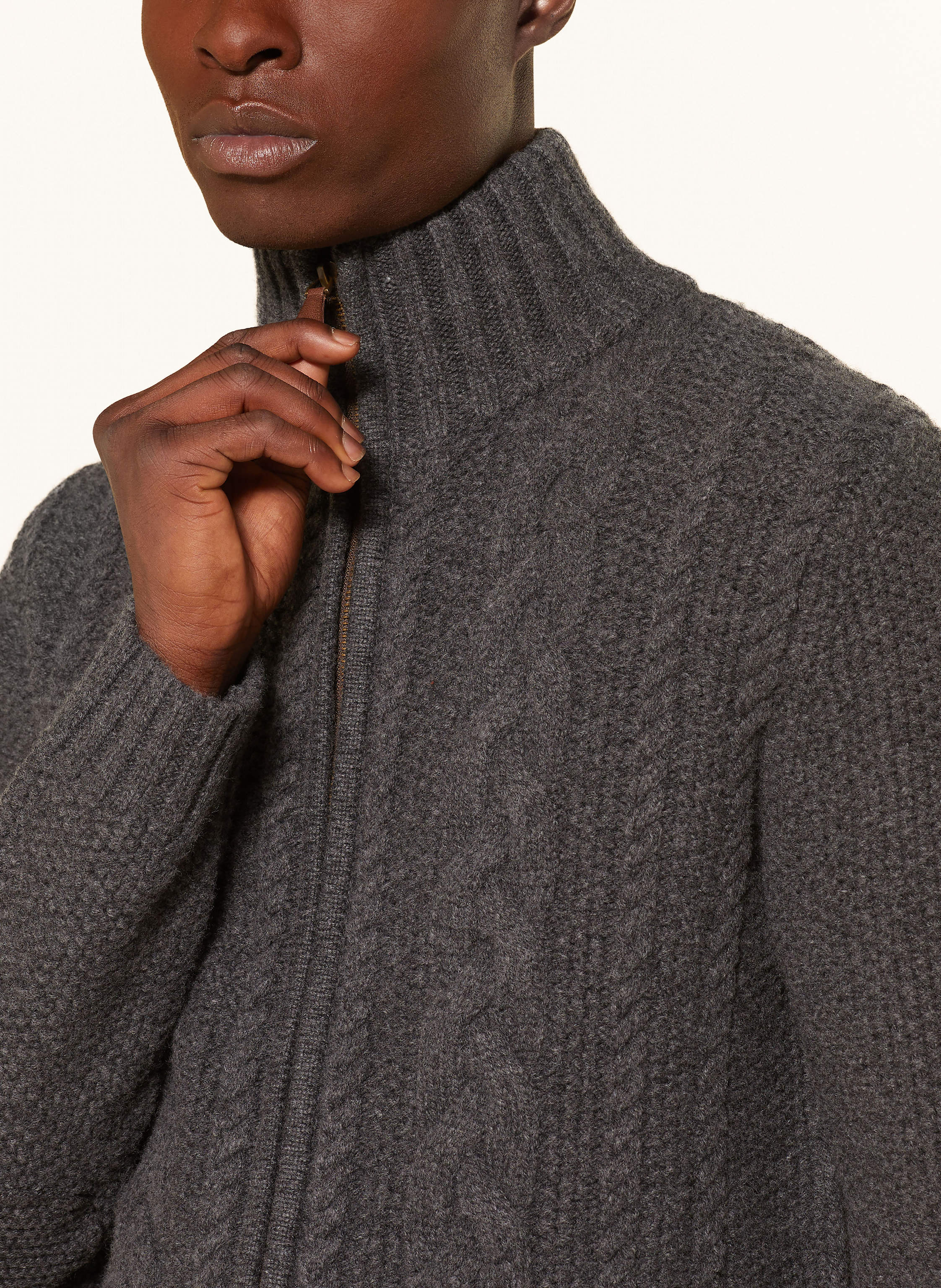 Thumbnail - Habsburg Strickjacke Davide grau