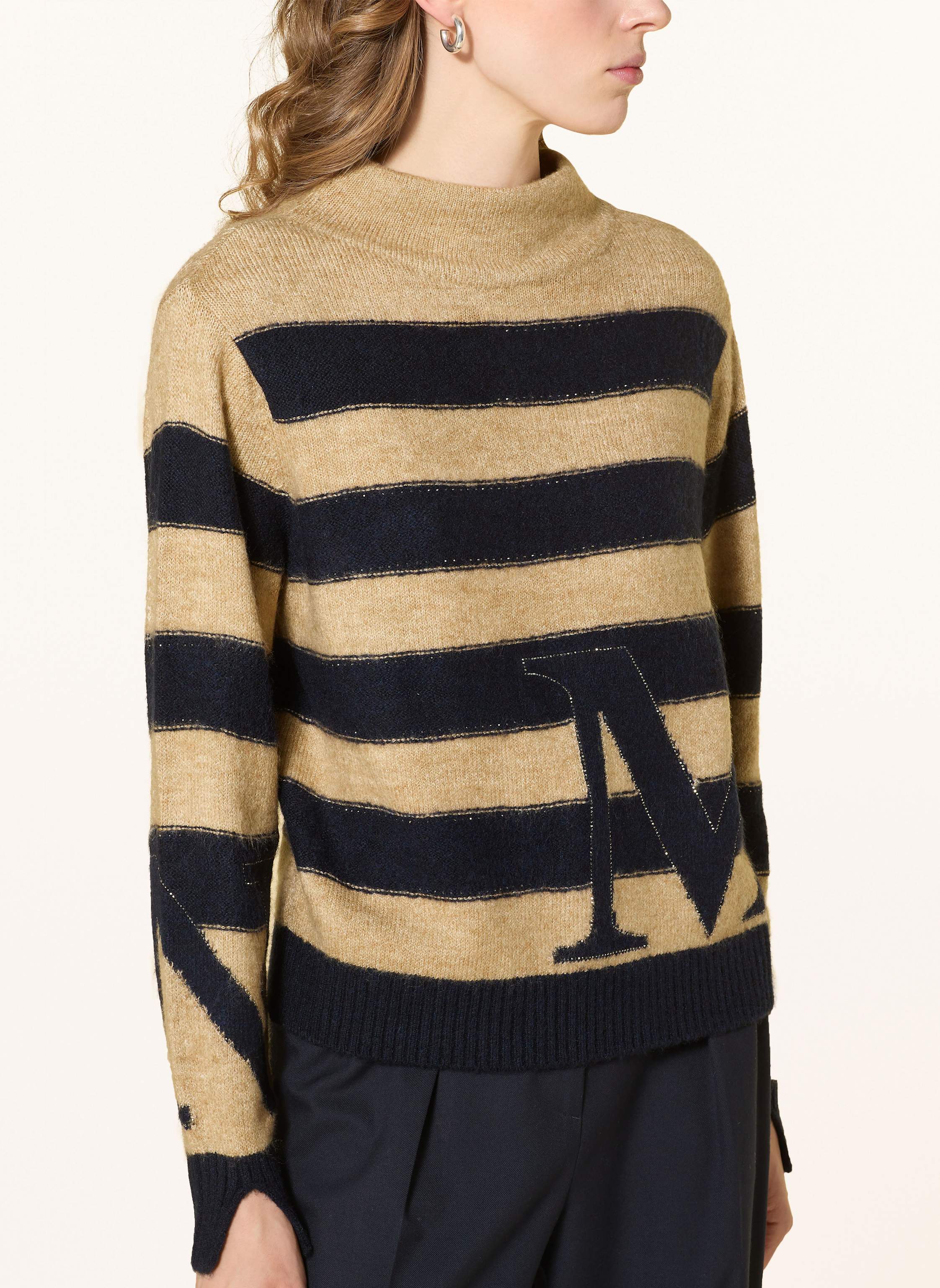 Thumbnail - Monari Pullover Mit Schmucksteinen grau