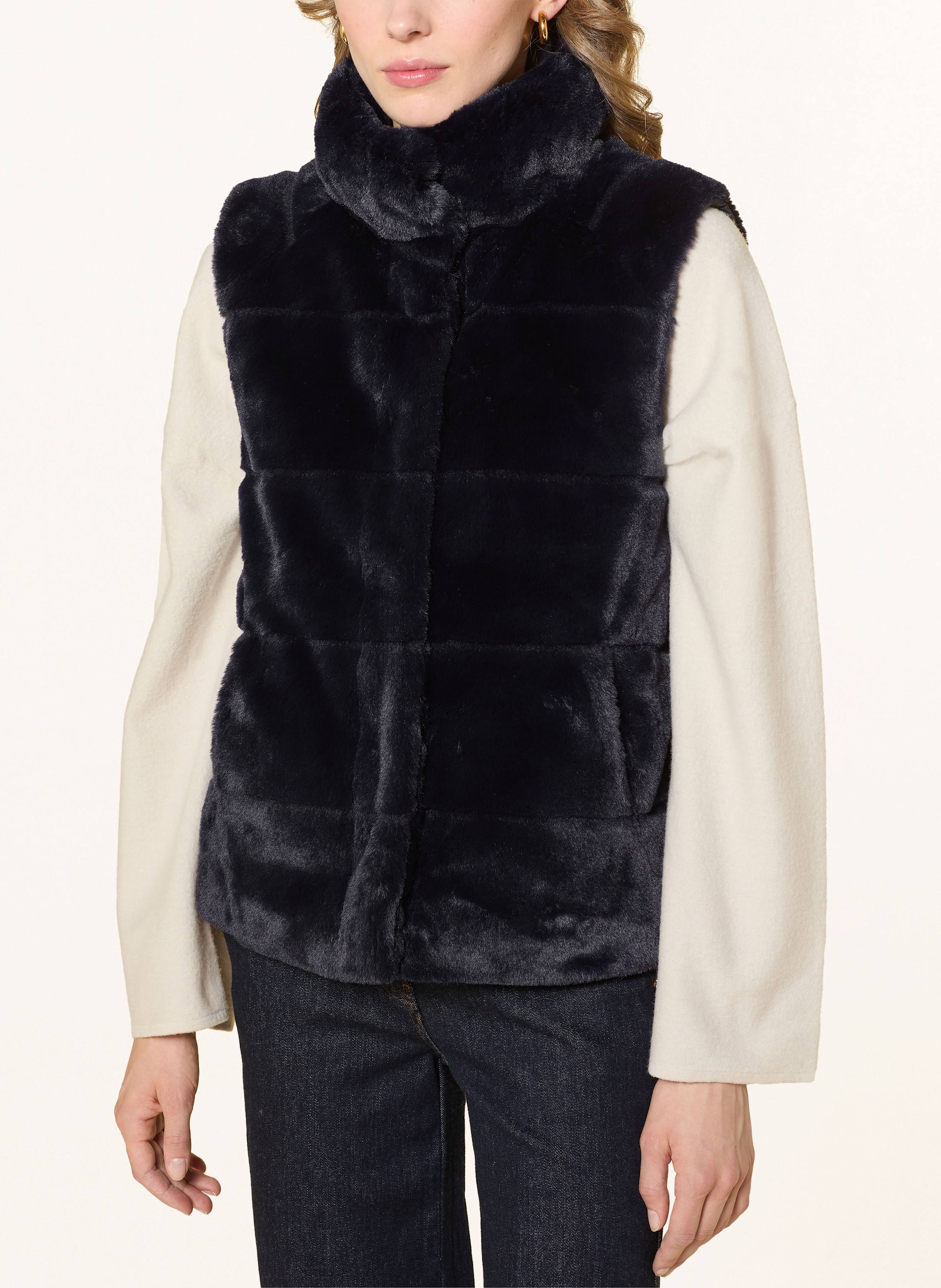 Thumbnail - Monari Kunstfell-Weste blau