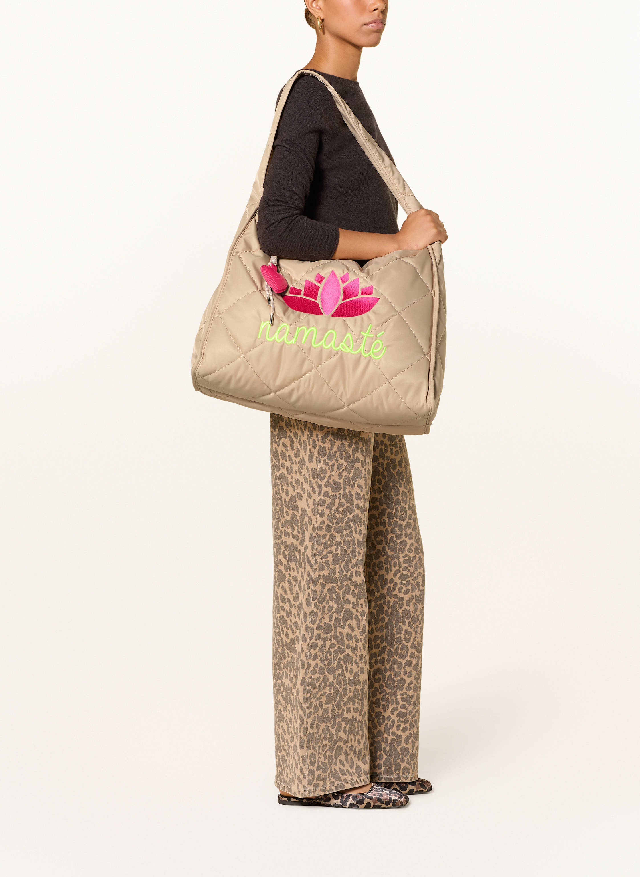 Thumbnail - Miss Goodlife Shopper Namasté beige